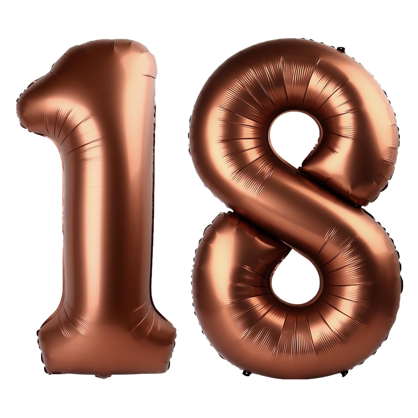 Kelfuoya 40 Inch Dark Brown Number 18 Balloon – Jumbo Mylar Foil Birthday & Anniversary Decor