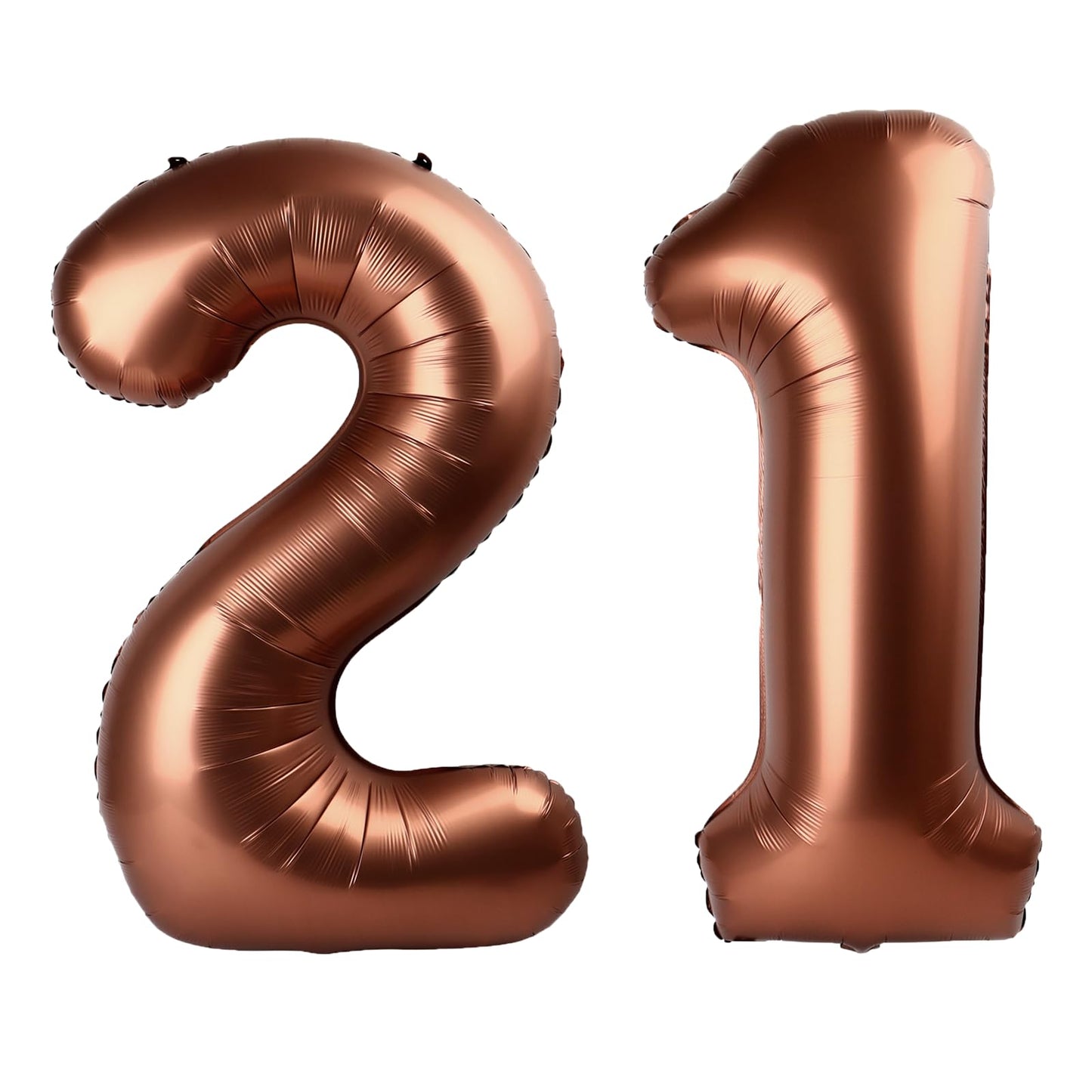 Kelfuoya 40-Inch Dark Brown Number 21 Foil Balloon | 21st Birthday & Anniversary Party Decor