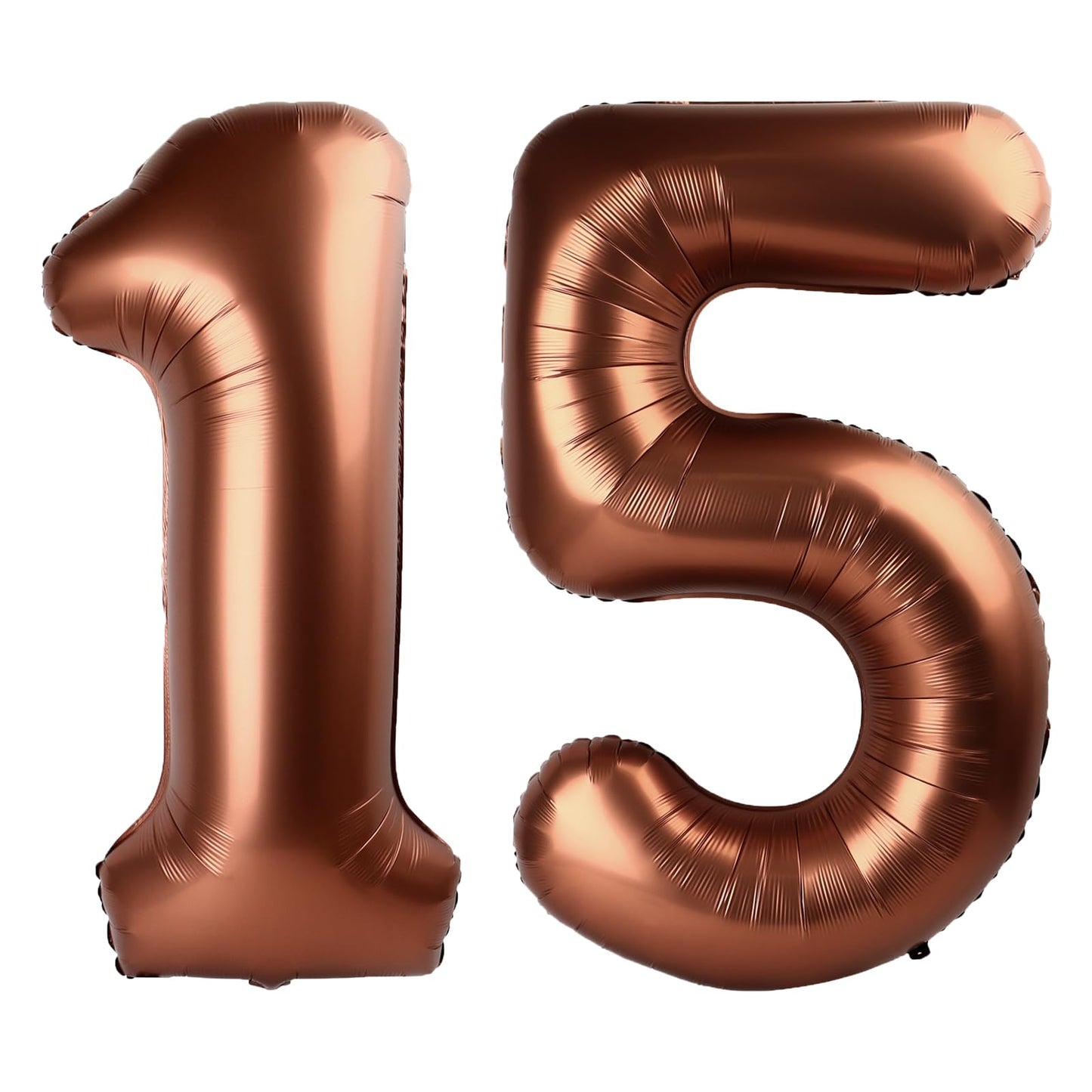 Kelfuoya 40-Inch Dark Brown Number 15 Balloon – Jumbo Mylar Foil for 15th Birthday & Anniversary