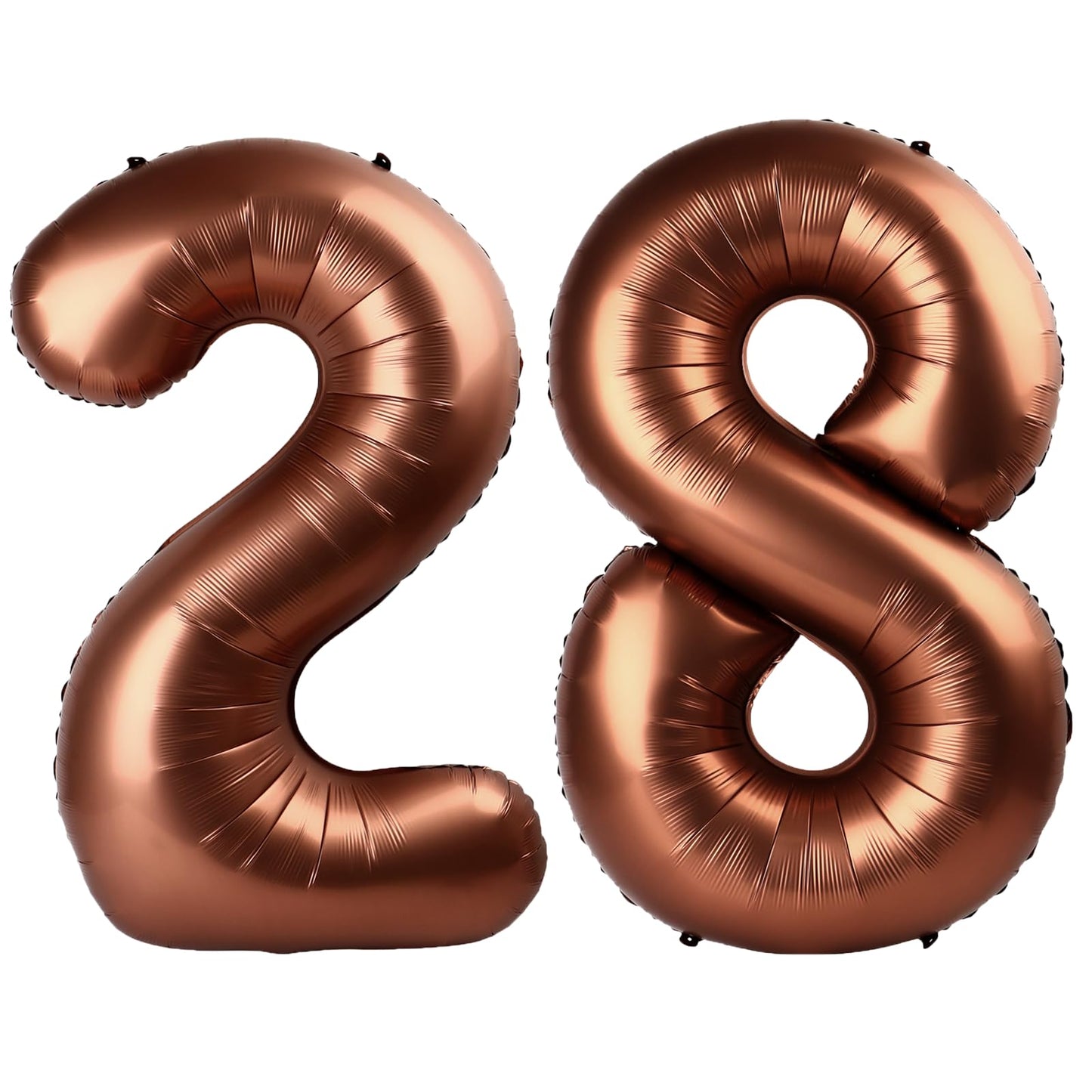 Kelfuoya 40 Inch Dark Brown Number 28 Mylar Foil Balloon – Jumbo 28th Birthday & Anniversary Decor