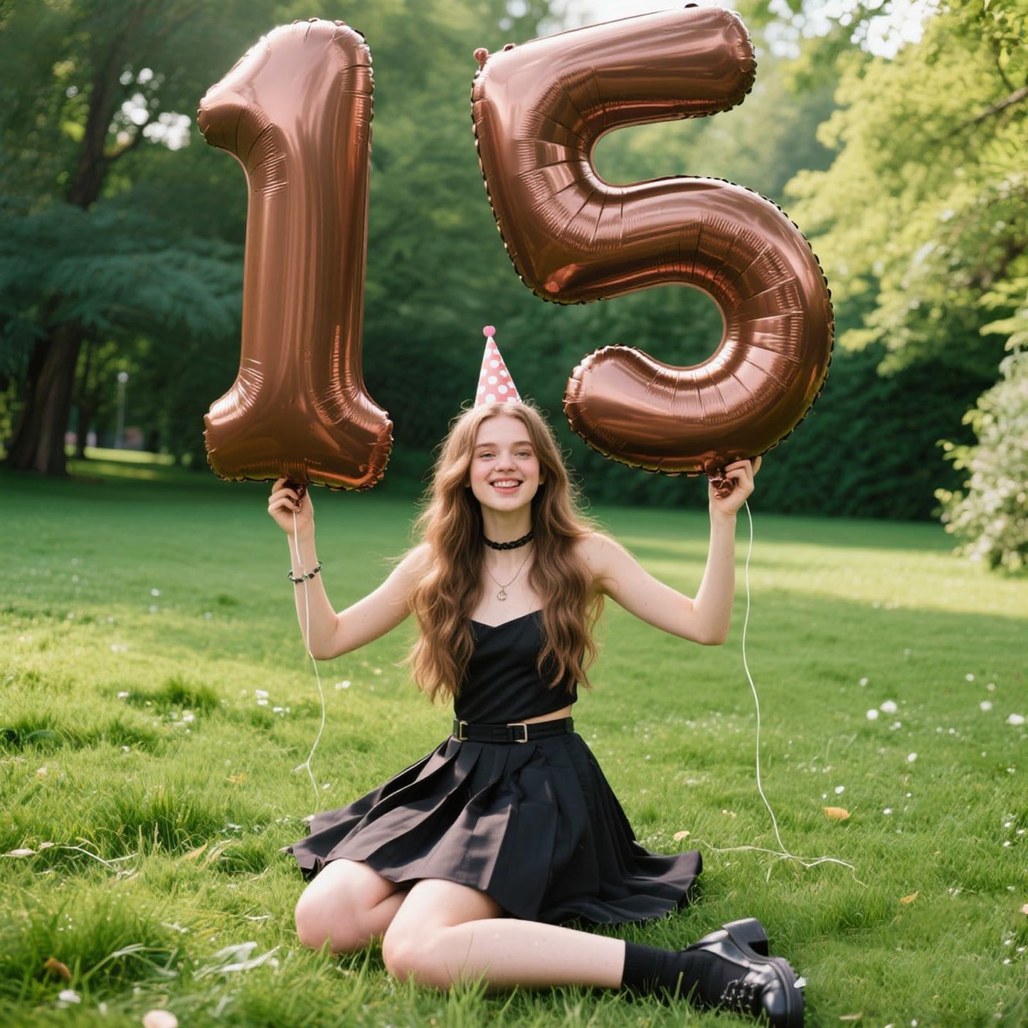 Kelfuoya 40in Dark Brown Number 5 Balloon – Jumbo Mylar Foil Birthday Decor