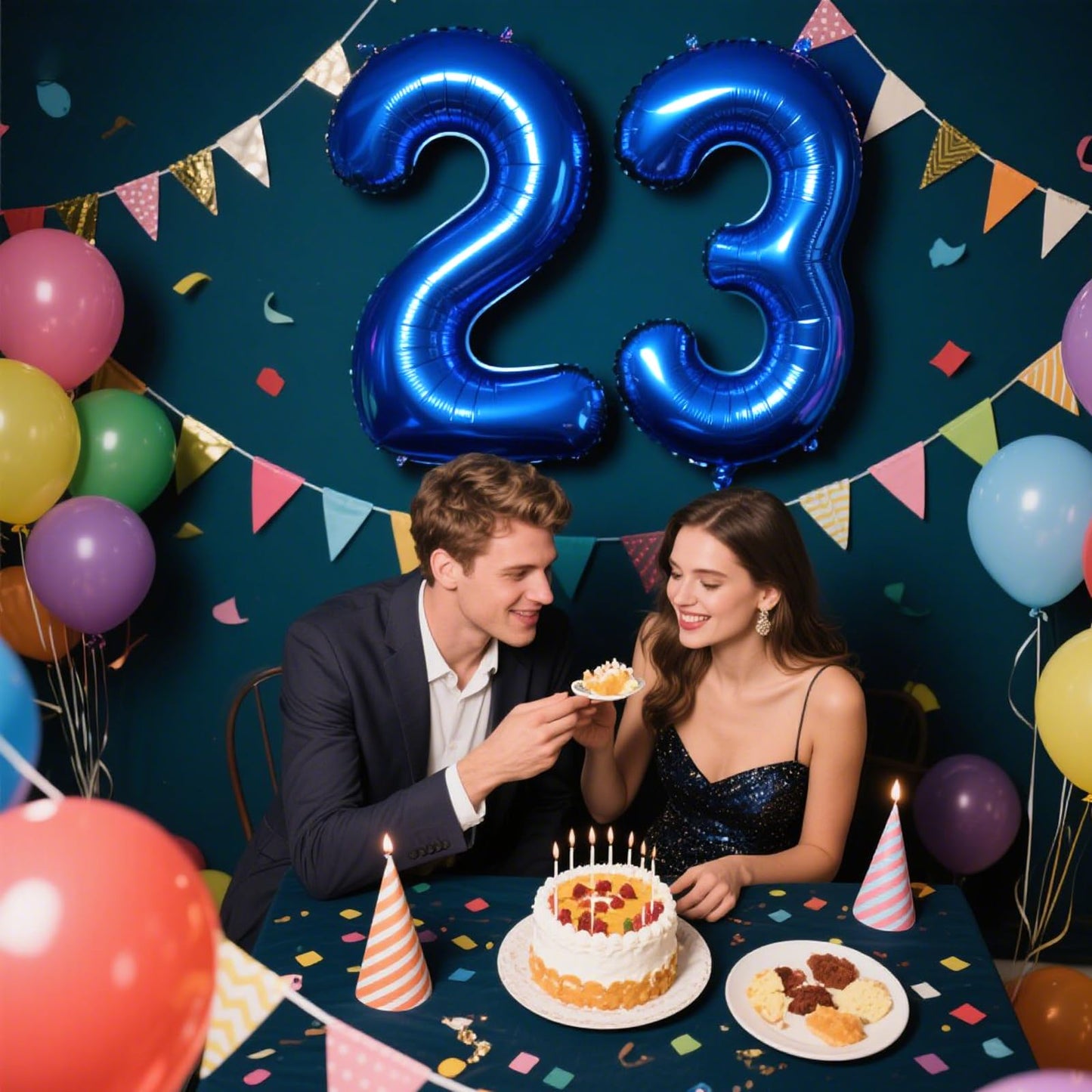 Kelfuoya 40-Inch Navy Blue Number 23 Balloon – Jumbo Mylar Digit Balloon for Birthdays & Celebrations