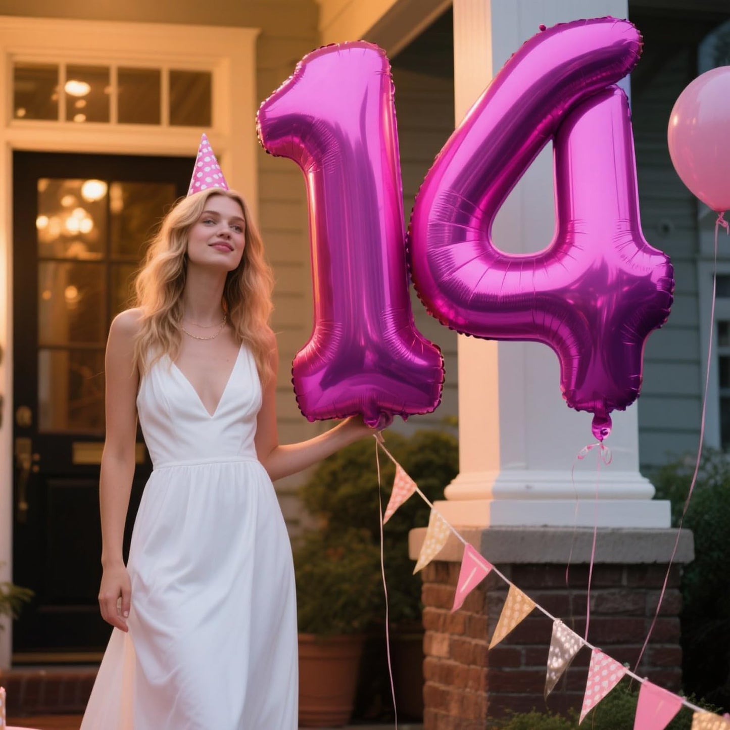 Kelfuoya 40 Inch Rose Purple Number 4 Foil Balloon – Jumbo Mylar Balloon for Birthdays & Anniversaries