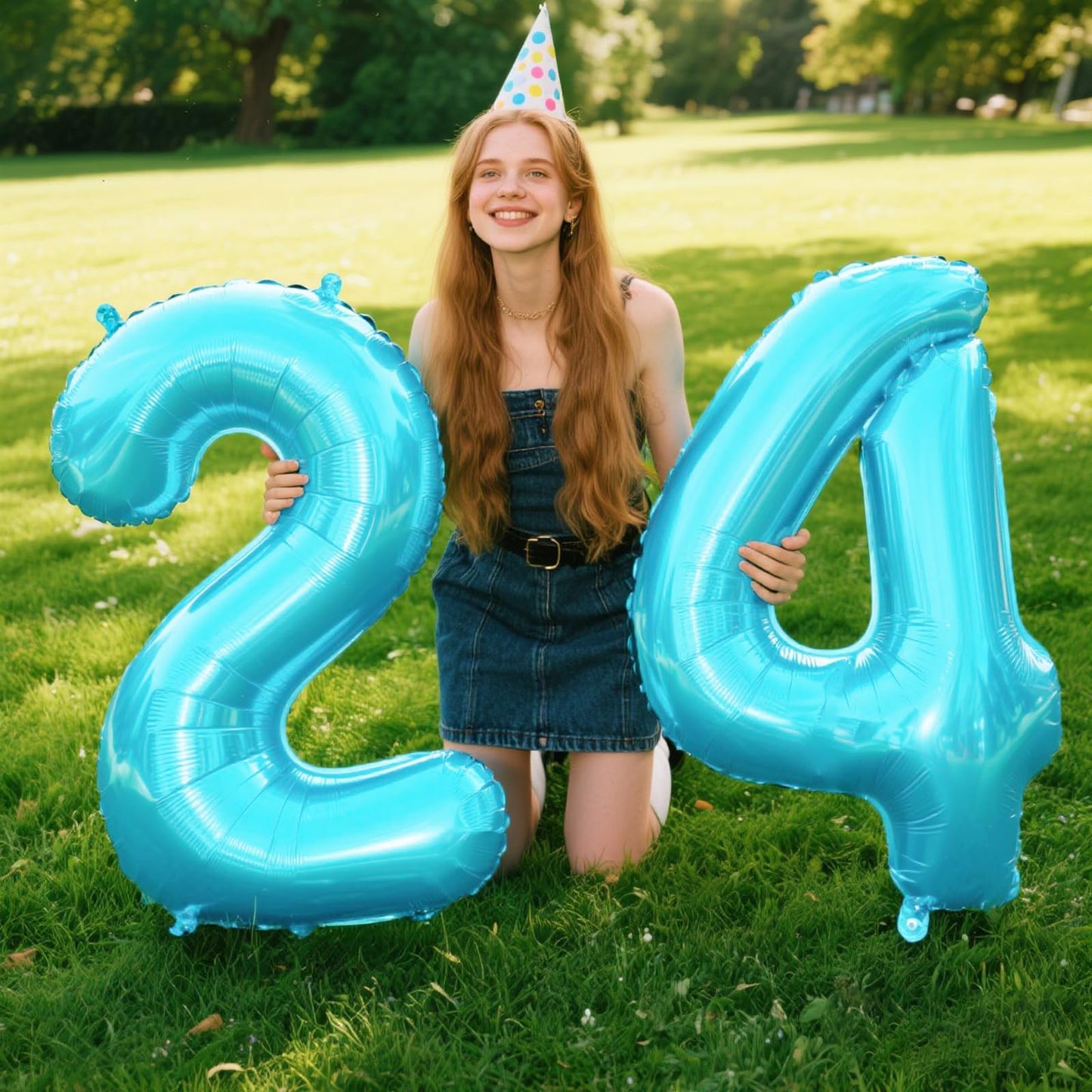 Kelfuoya Light Blue 40in Number 4 Balloon – Giant Foil Backdrop