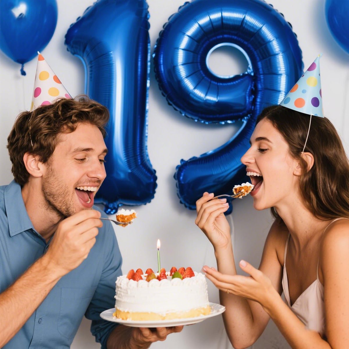 Kelfuoya 40-Inch Navy Blue Number 19 Balloon – Jumbo Mylar Foil Balloon for Birthday & Anniversary Celebrations