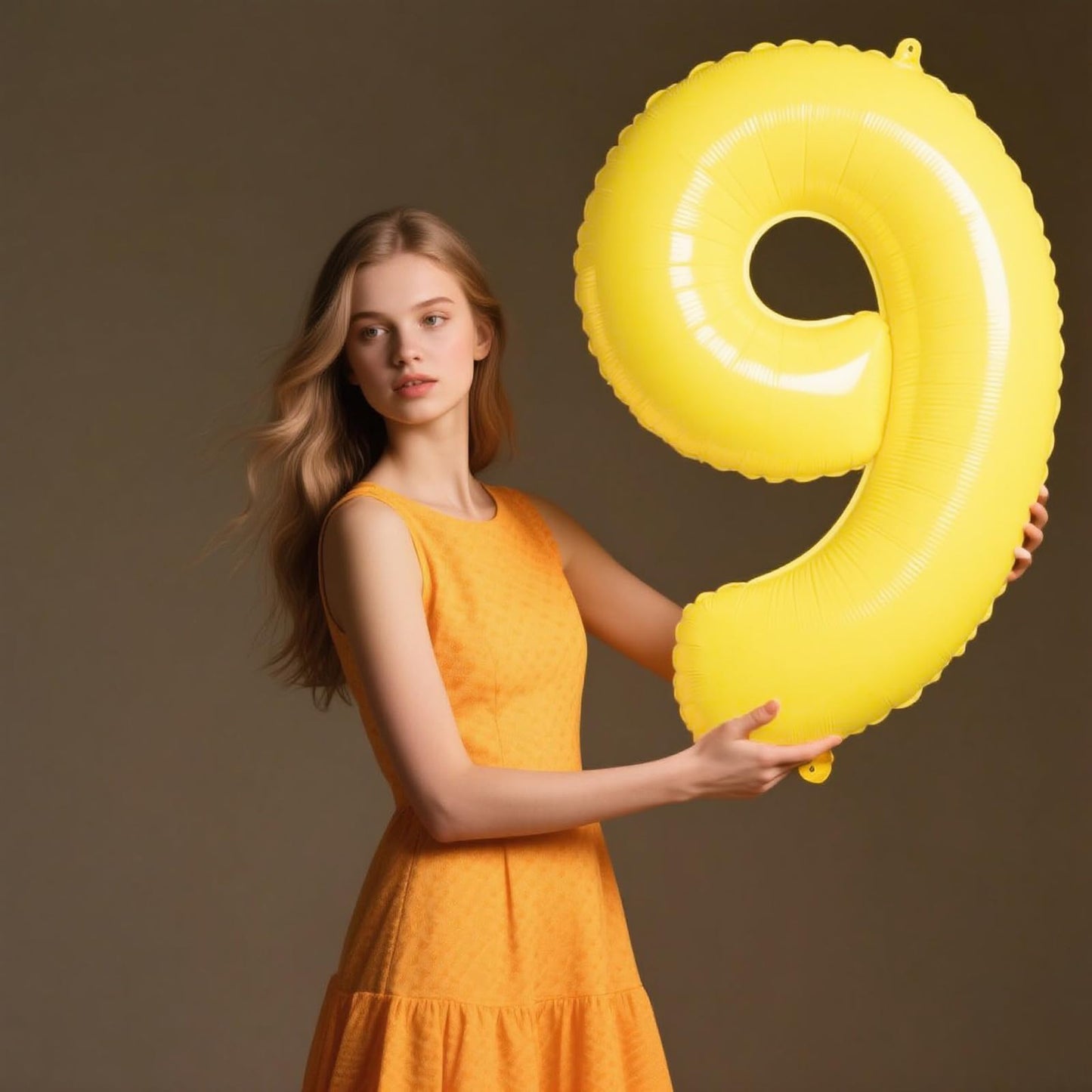 Kelfuoya 40in Macaron Yellow Number 9 Balloon – Jumbo Mylar Party Balloon