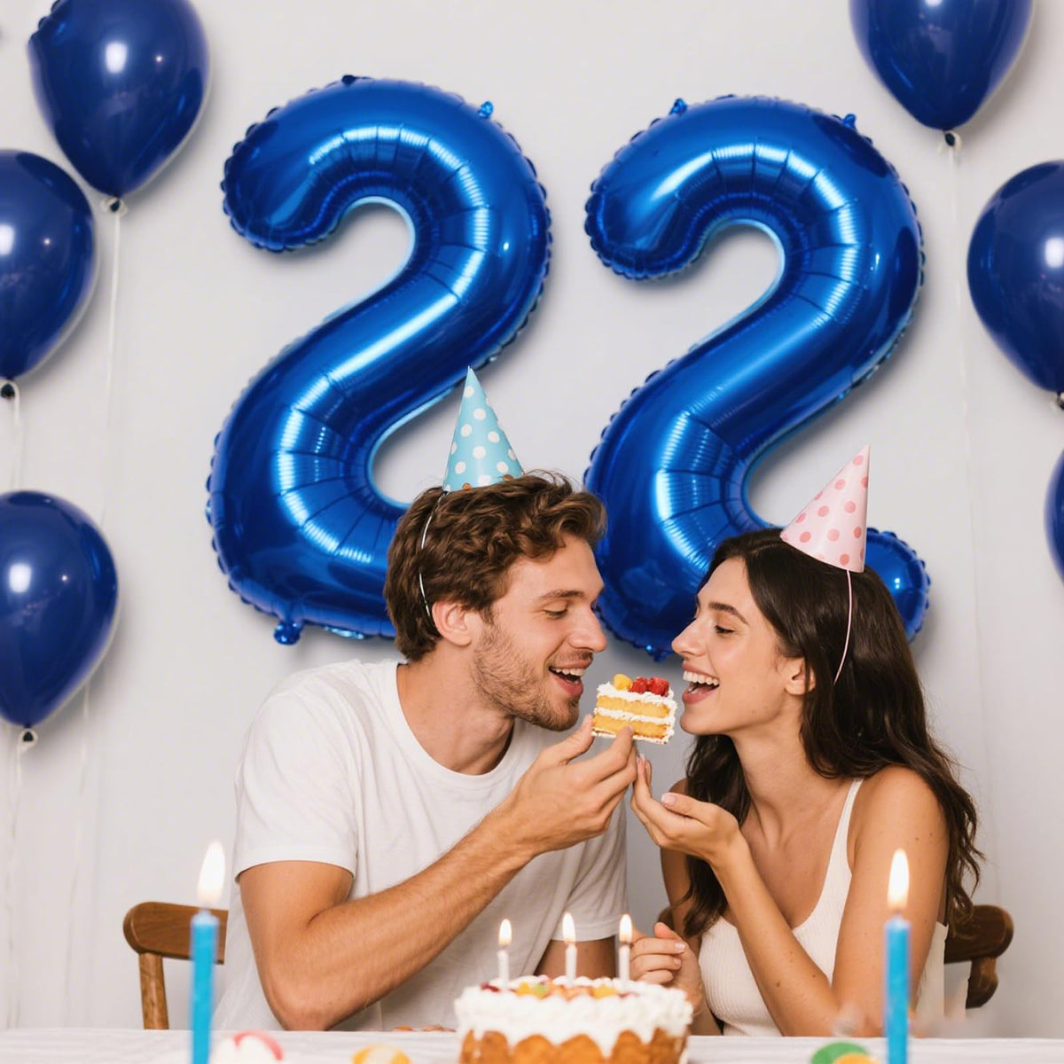 Kelfuoya 40-Inch Navy Blue Number 22 Balloon – Jumbo Mylar Foil Balloon for Birthday & Anniversary Parties
