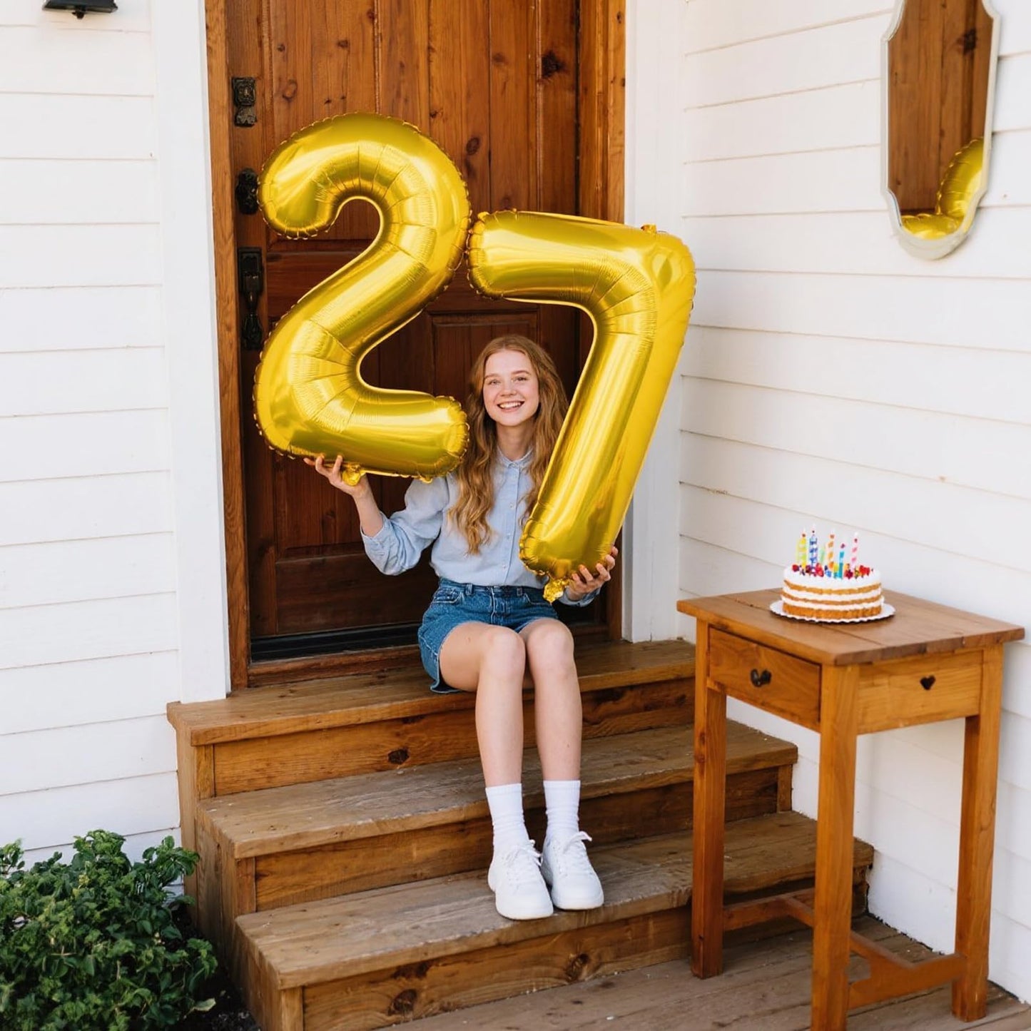 Kelfuoya 40in Gold Number 2 Balloon – Giant 2nd Birthday & Anniversary Decor