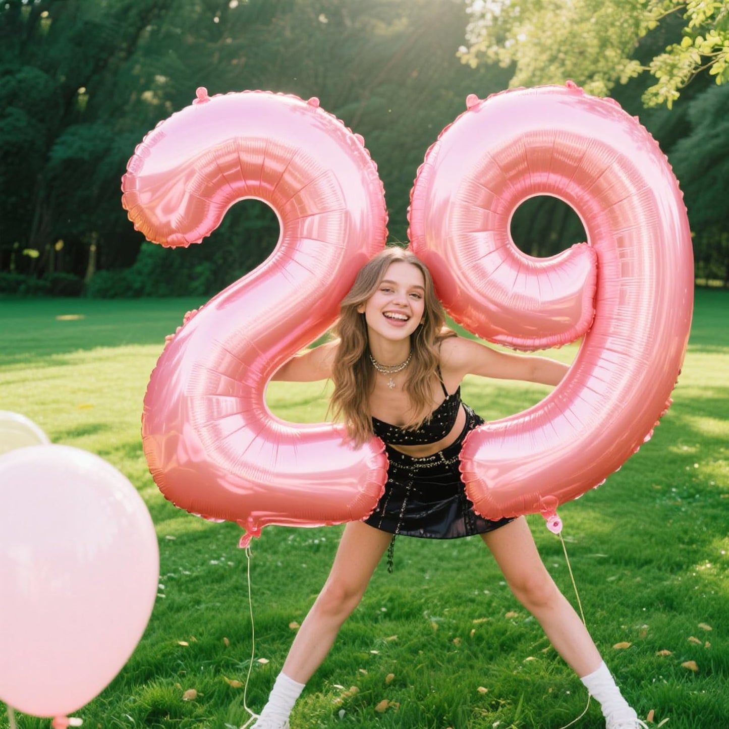 Kelfuoya 40-Inch Pearlescent Pink Number 9 Balloon - Jumbo Mylar Foil Balloon for Birthday & Anniversary Parties