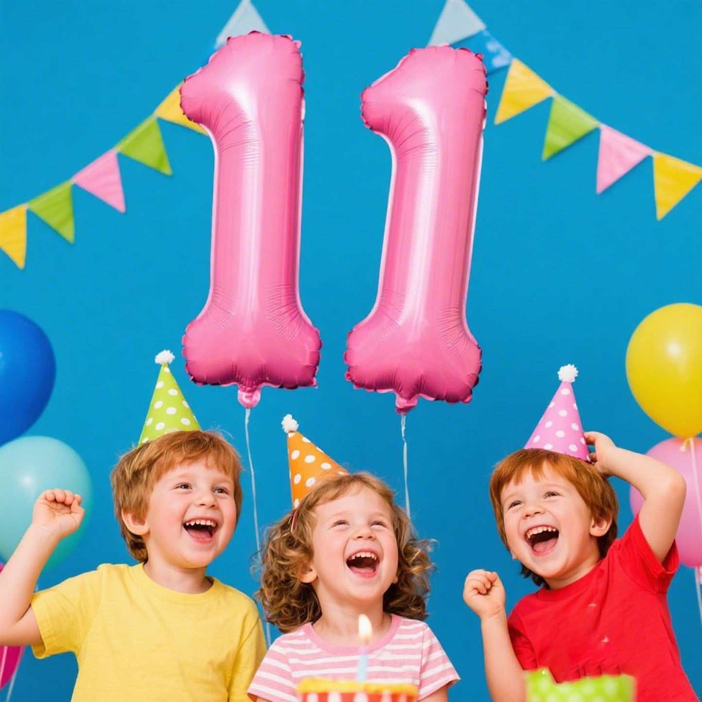 Kelfuoya 40 Inch Pink Number 11 Balloon | Jumbo Mylar Foil Digital Balloon for Birthday & Anniversary Decor