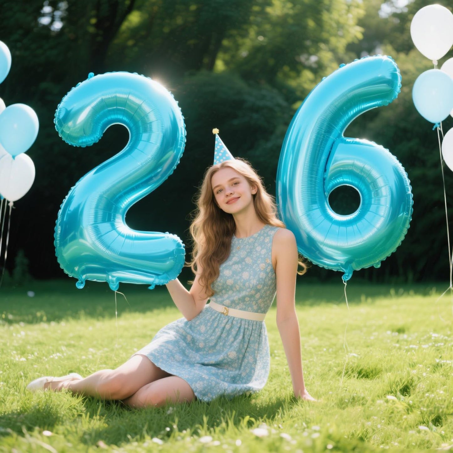 Kelfuoya 40 Inch Light Blue Foil Number 6 Balloon – 6th Birthday & Milestone Decor