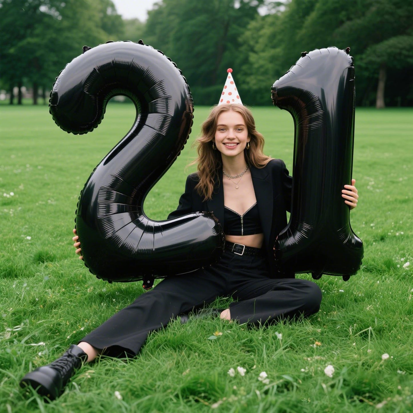 Kelfuoya 40-Inch Black Foil Number 1 Balloon | Giant Mylar Birthday & Anniversary Decor