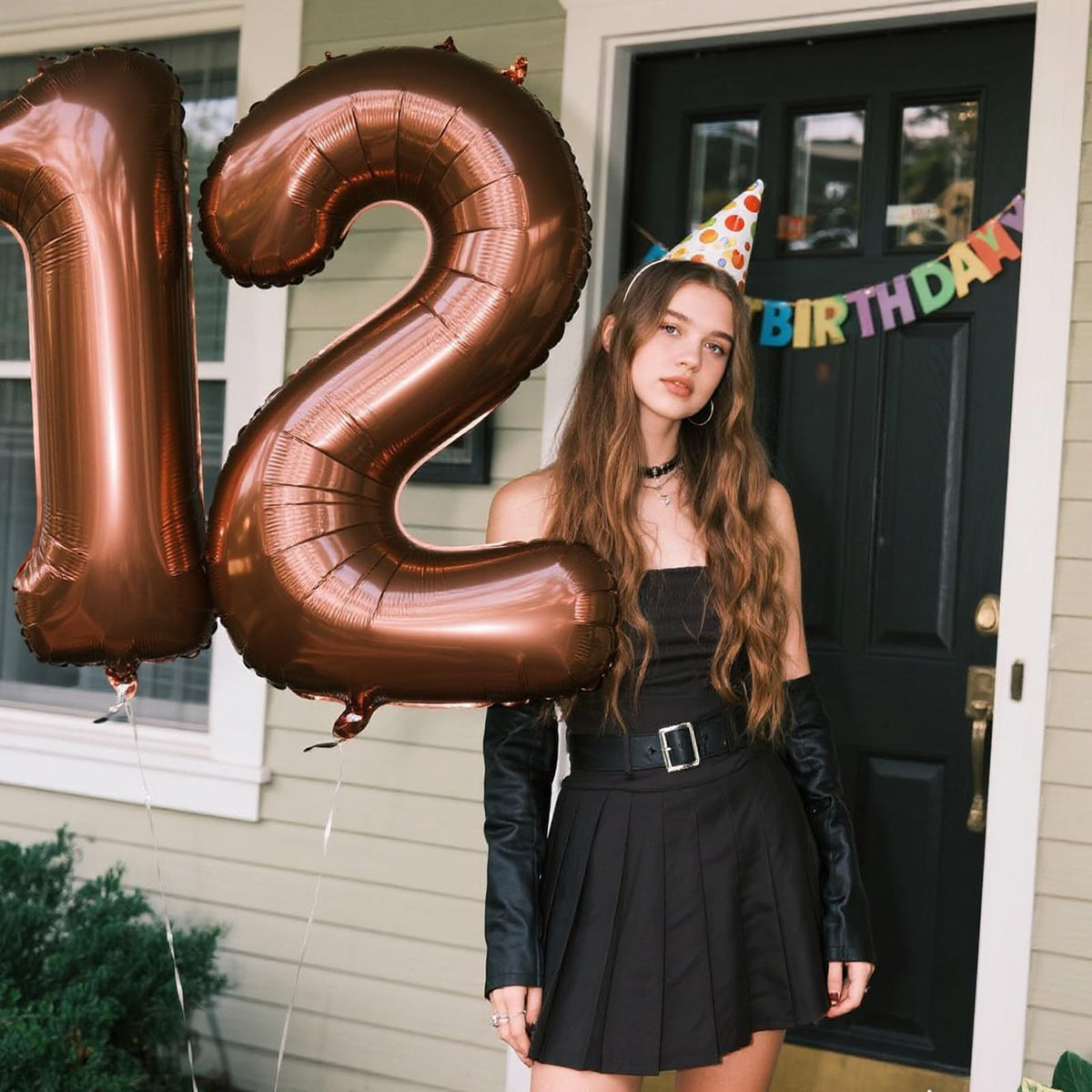 Kelfuoya 40-Inch Dark Brown Number 2 Foil Balloon – Jumbo Party Decor for 12th Birthday, Anniversary & Weddings