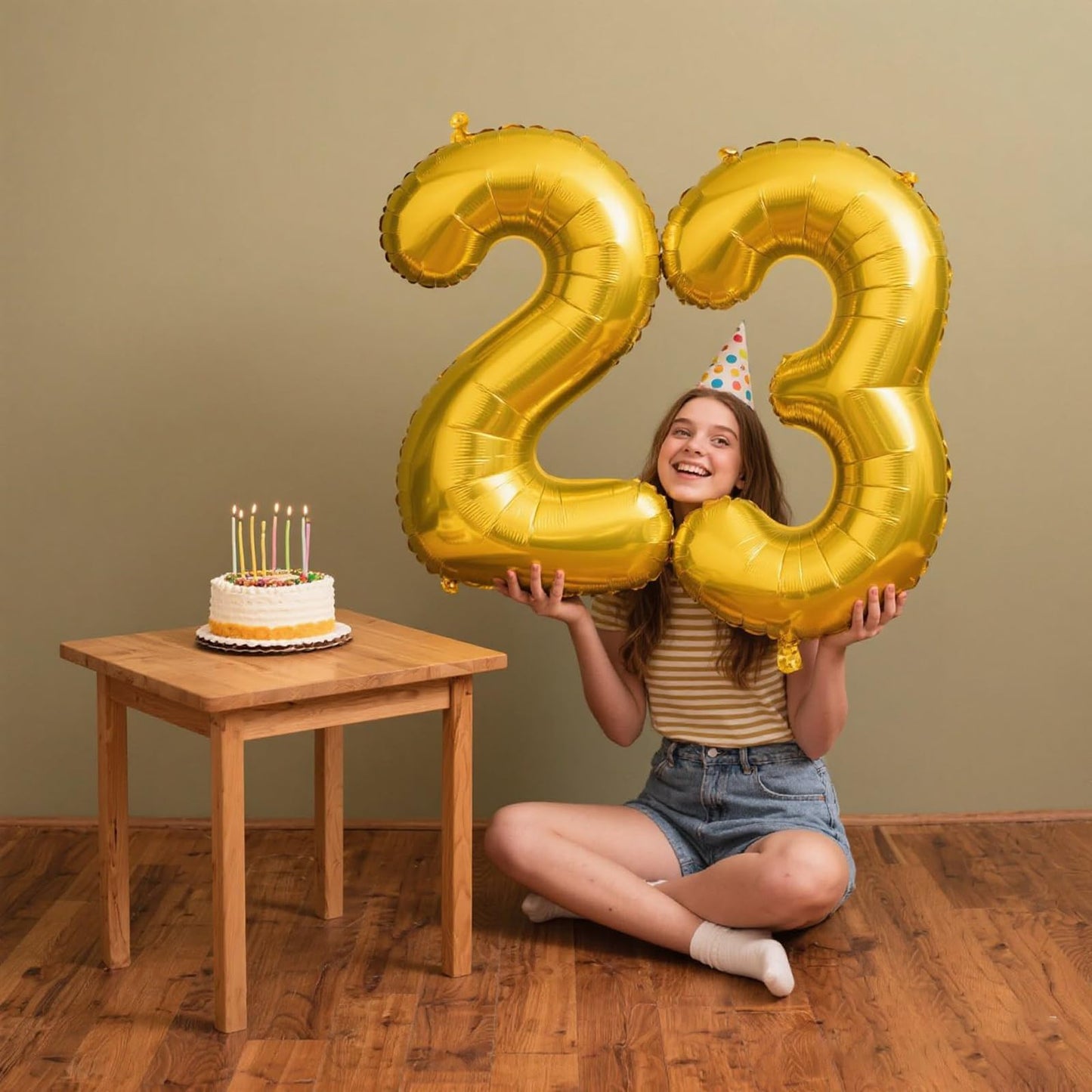 Kelfuoya 40-Inch Gold Number 3 Balloon – Giant Foil Mylar Balloon for Birthdays & Celebrations