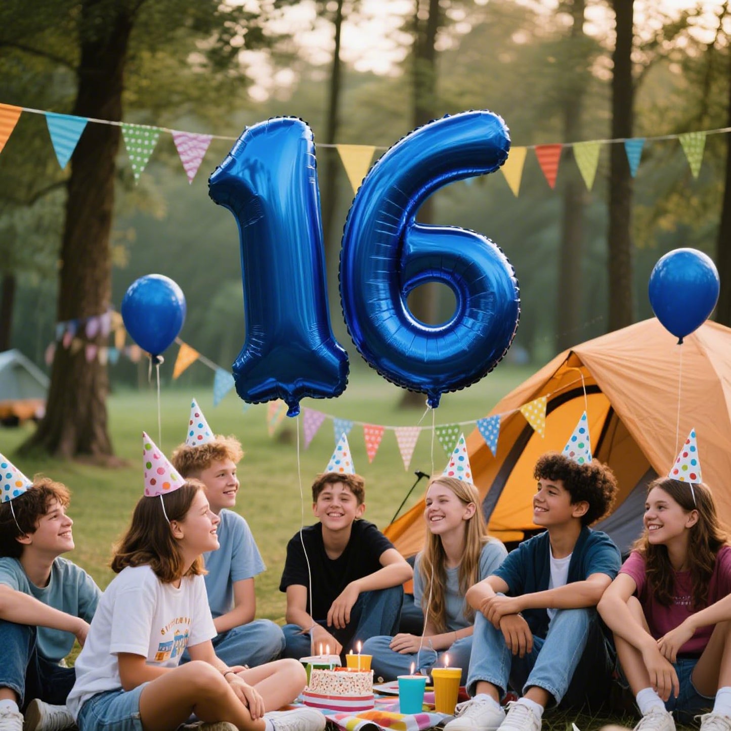 Kelfuoya 40-Inch Navy Blue Number 16 Balloon – Jumbo Mylar Foil for Birthday & Anniversary