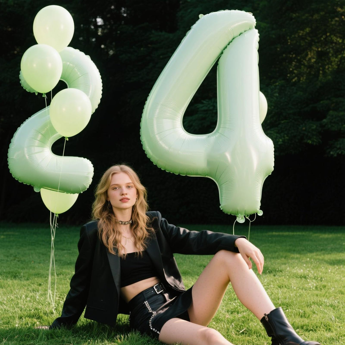 Kelfuoya 40-Inch Olive Green Number 2 Balloon – Jumbo Foil Mylar Birthday & Anniversary Decor