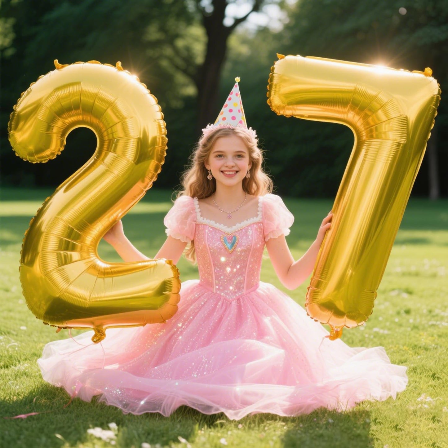 Kelfuoya 40-Inch Gold Number 27 Balloon – Jumbo Mylar Foil Balloon for Birthdays & Anniversaries