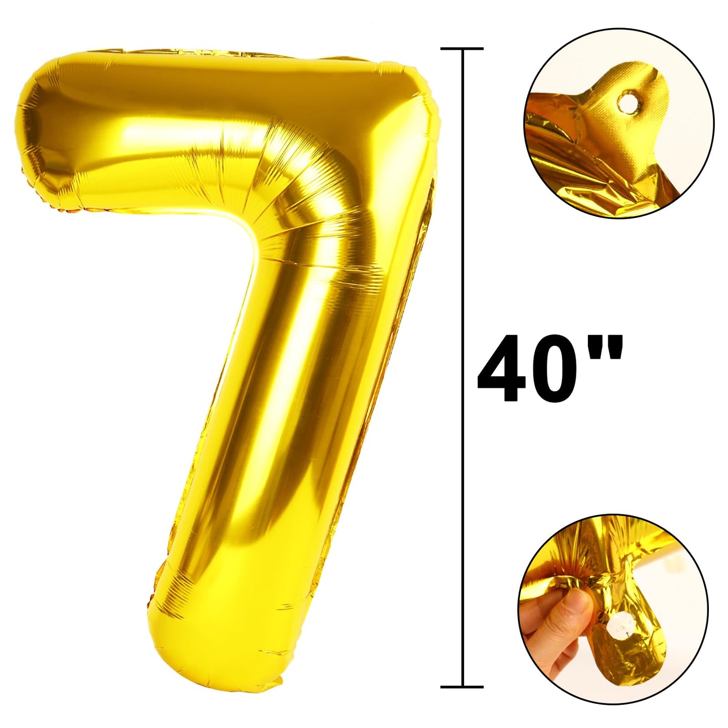 Kelfuoya 40-Inch Gold Number 27 Balloon – Jumbo Mylar Foil Balloon for Birthdays & Anniversaries
