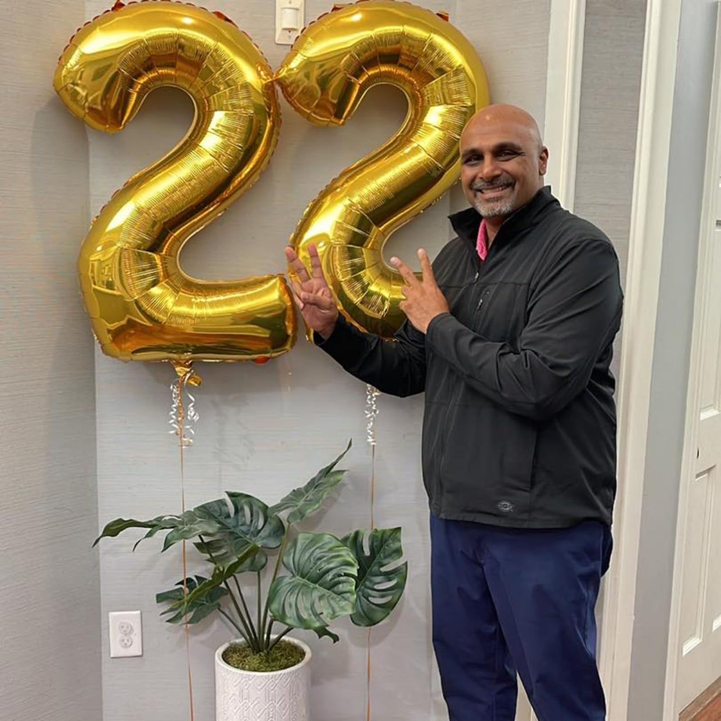Kelfuoya 40-Inch Gold Number 22 Balloon – Jumbo Mylar Foil Balloon for Birthday & Anniversary Parties
