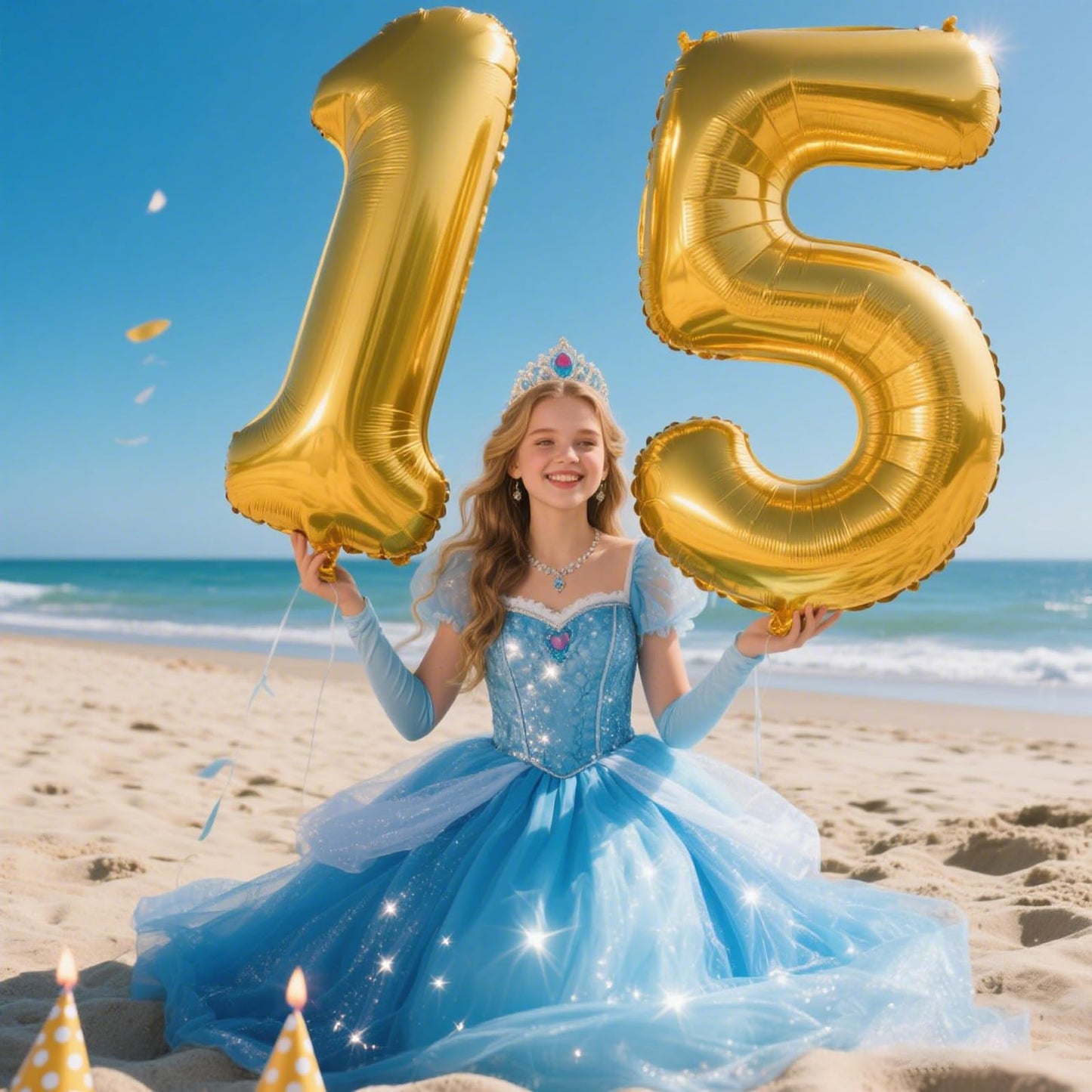 Kelfuoya 40 Inch Gold Number 5 Balloon – Jumbo Mylar Foil Helium Balloon for Celebrations