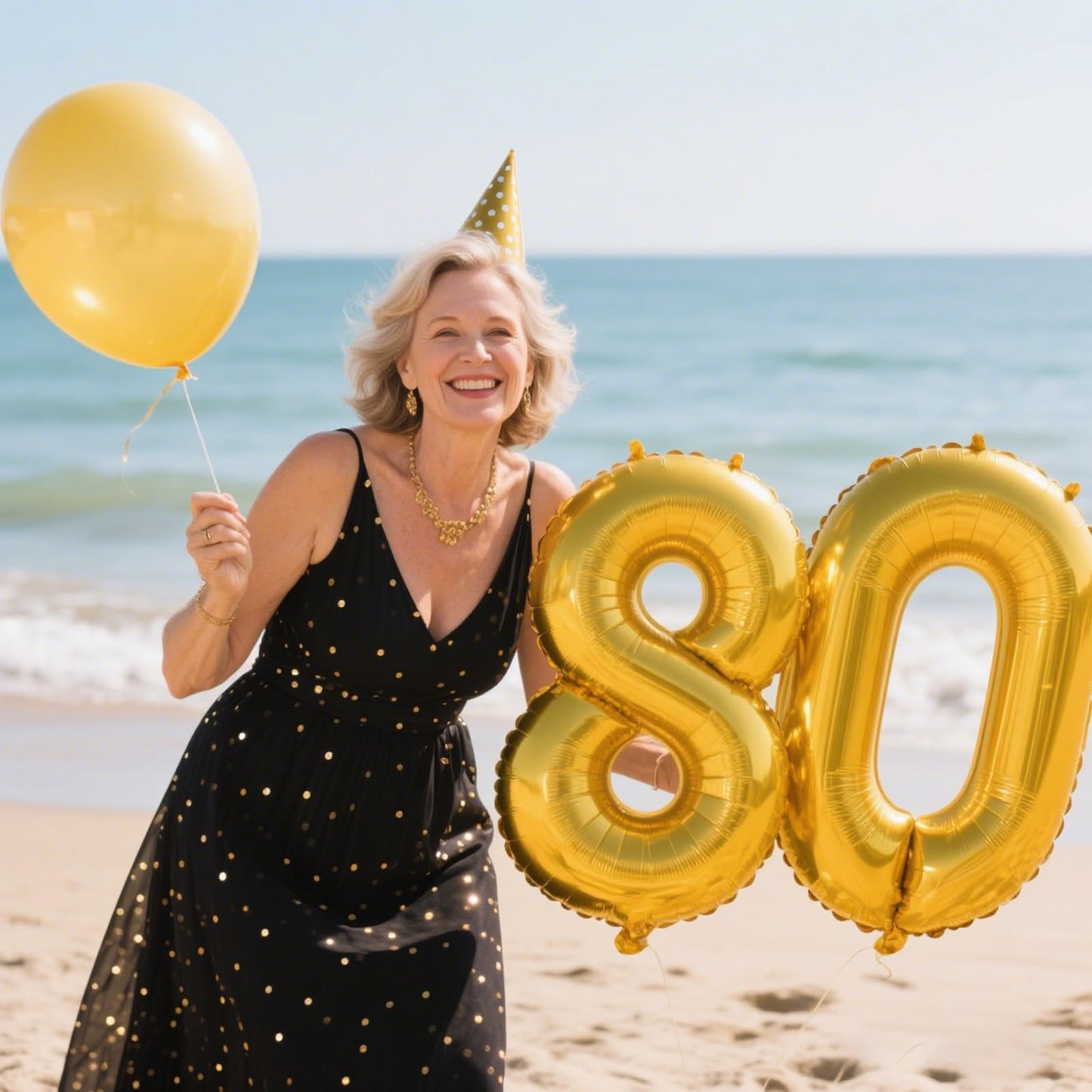 Kelfuoya 40-Inch Gold Number 80 Balloon – Jumbo Mylar Foil Birthday & Anniversary Decor
