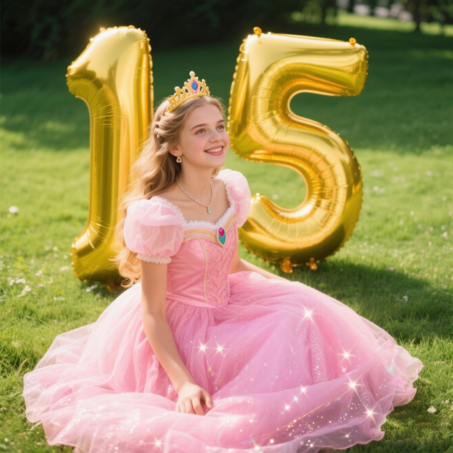 Kelfuoya 40-Inch Gold Number 15 Balloon | Jumbo Mylar Foil for 15th Birthday & Anniversary