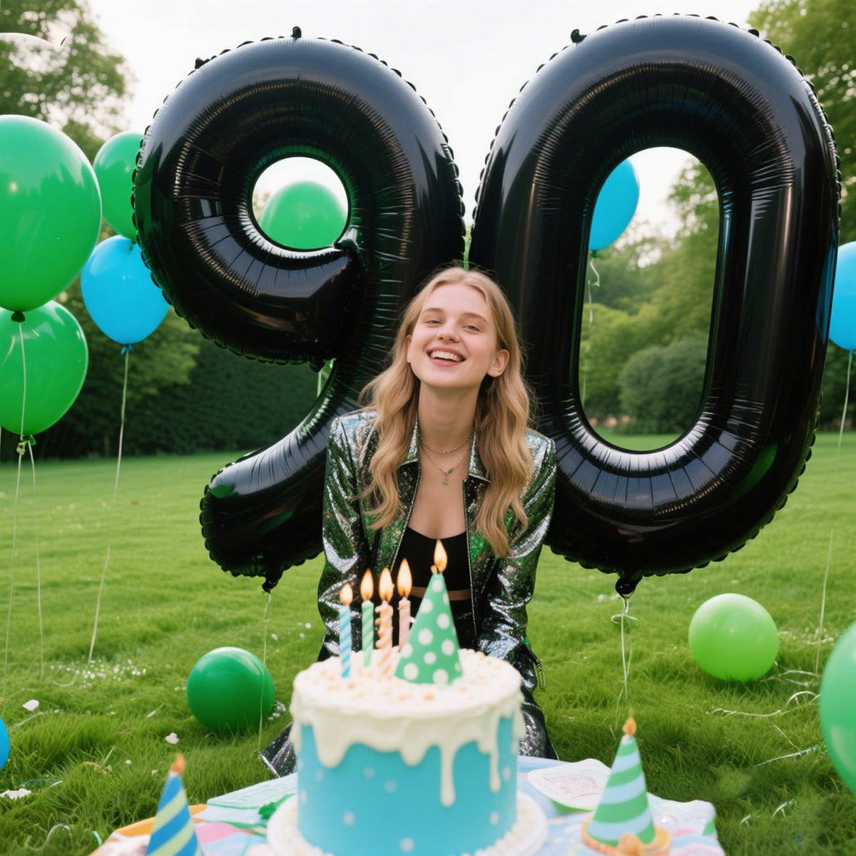 Kelfuoya 40 Inch Black Number 90 Digital Balloon – Jumbo Mylar Foil Balloon for 90th Birthday & Anniversary Celebrations
