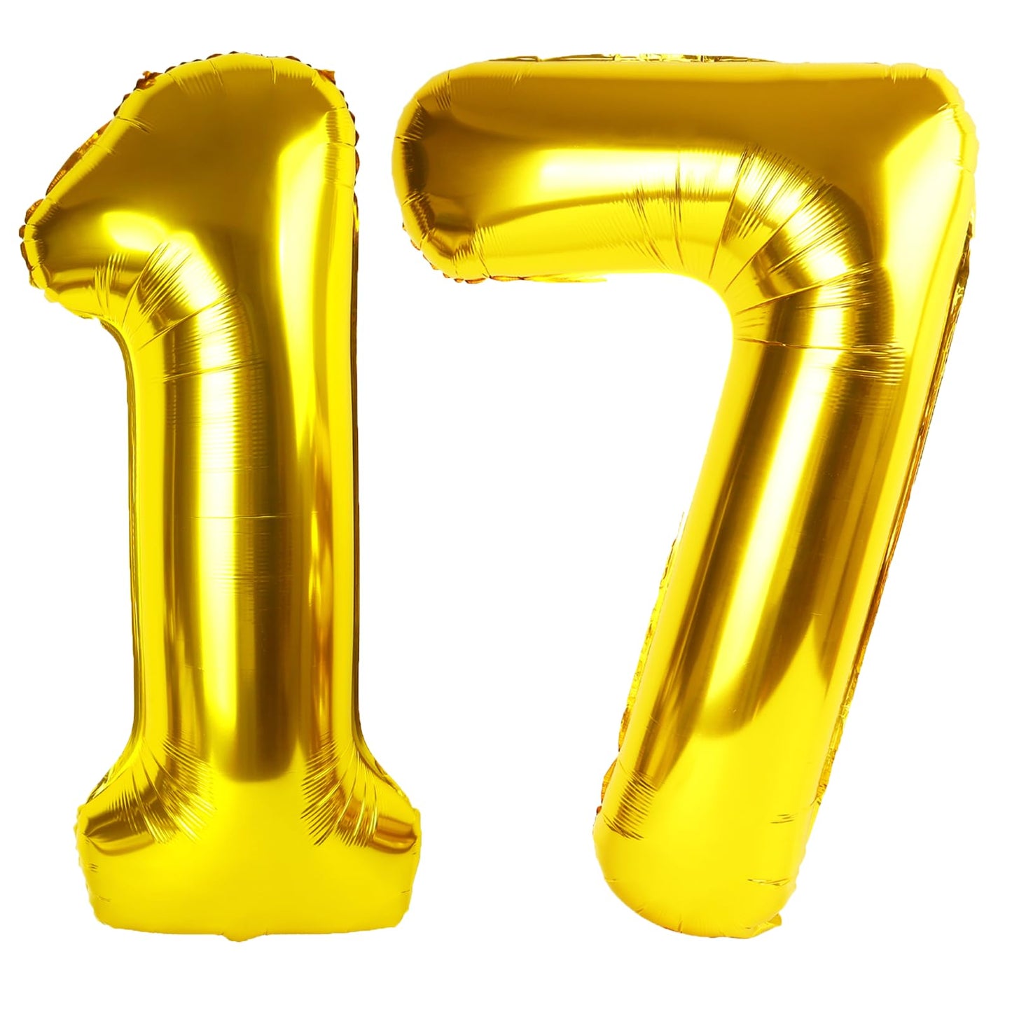 Kelfuoya 40-Inch Gold Number 17 Balloon – Jumbo Mylar Foil Balloon for Birthday & Anniversary