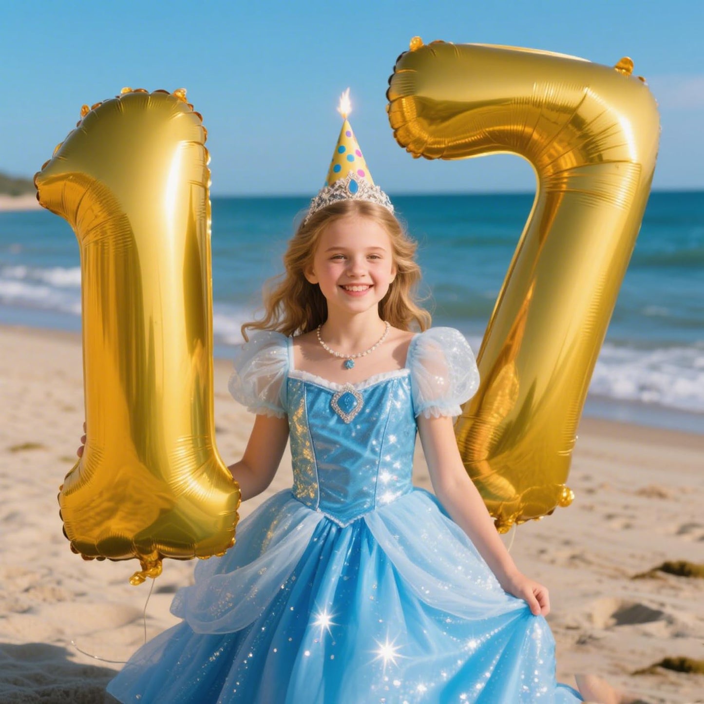 Kelfuoya 40-Inch Gold Number 17 Balloon – Jumbo Mylar Foil Balloon for Birthday & Anniversary