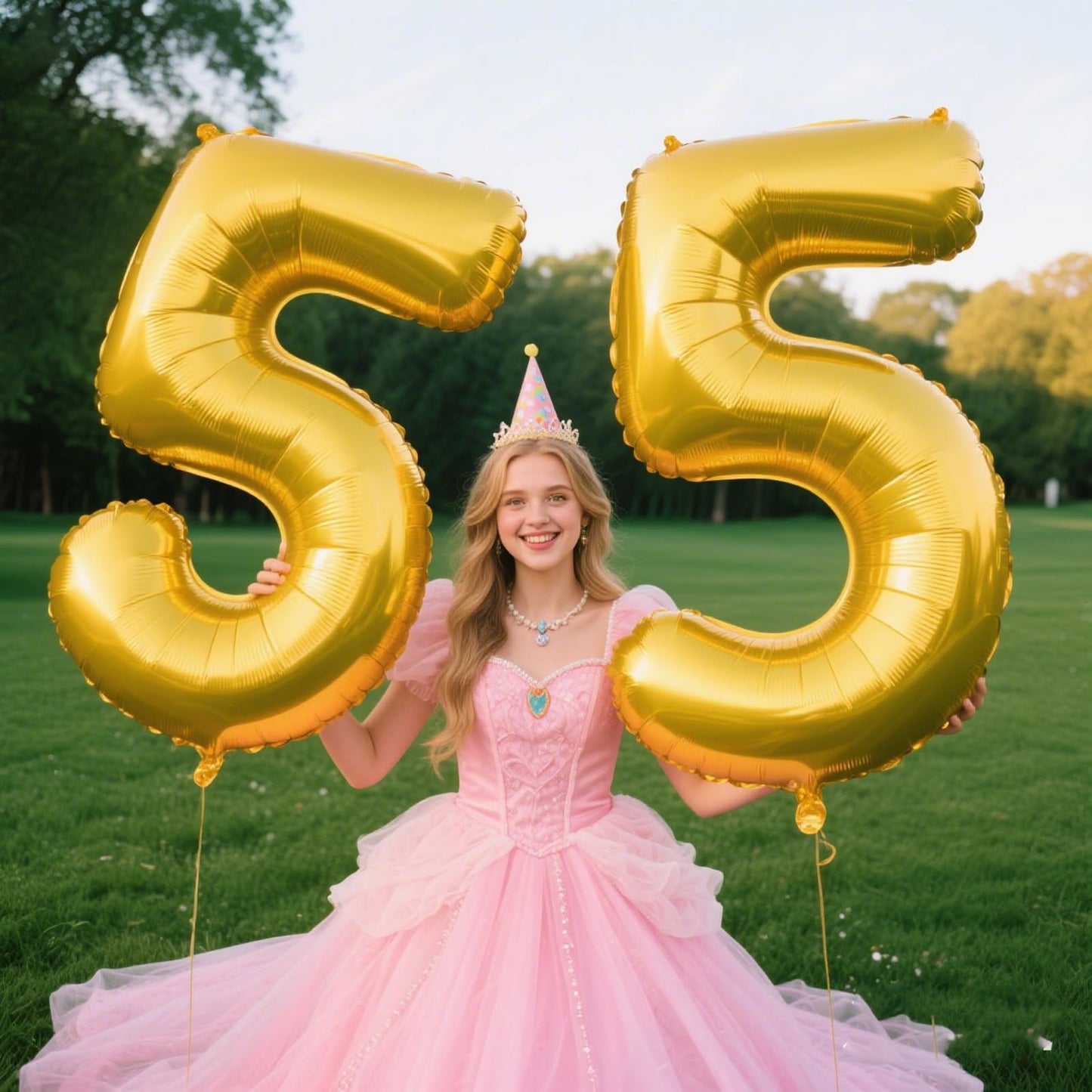Kelfuoya 40 Inch Gold Number 5 Balloon – Jumbo Mylar Foil Helium Balloon for Celebrations