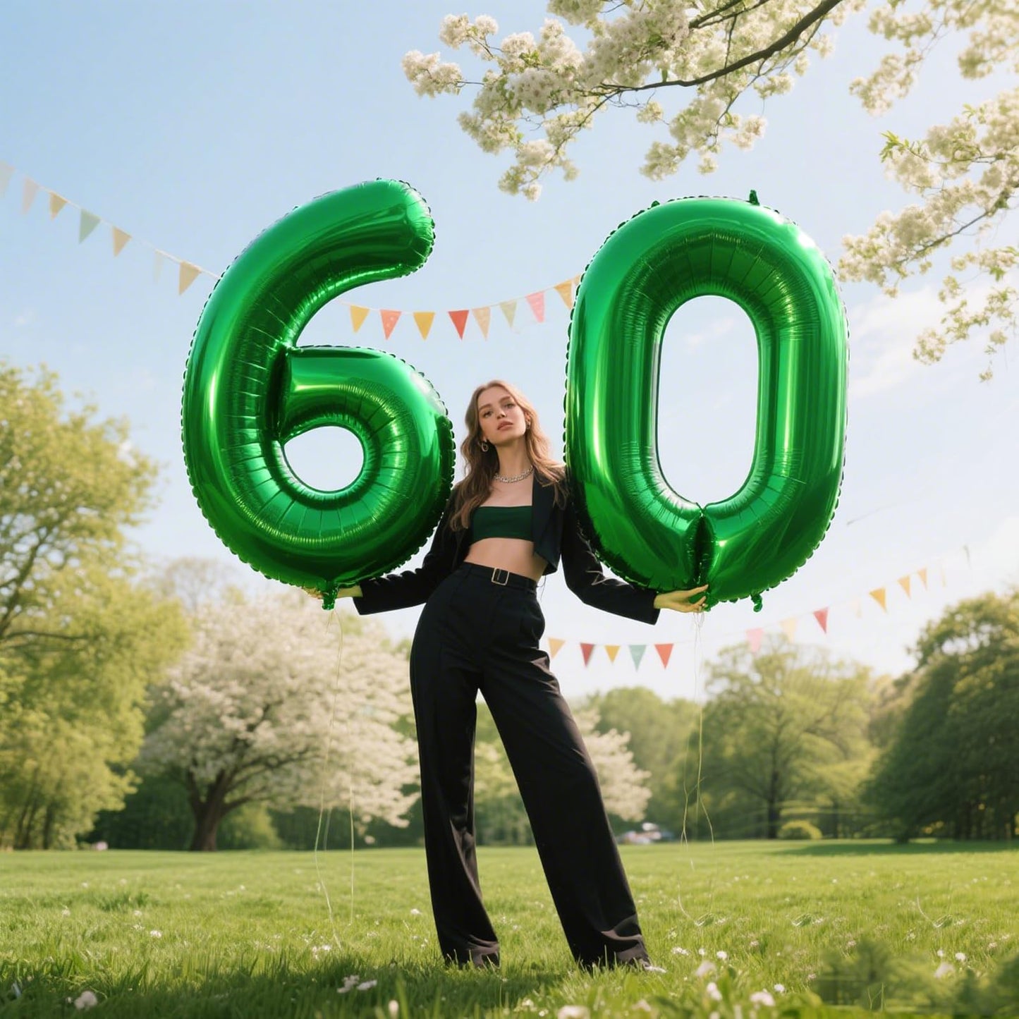 Kelfuoya 40-Inch Number 60 Foil Balloon – Jumbo Party Decor for Birthday & Anniversary