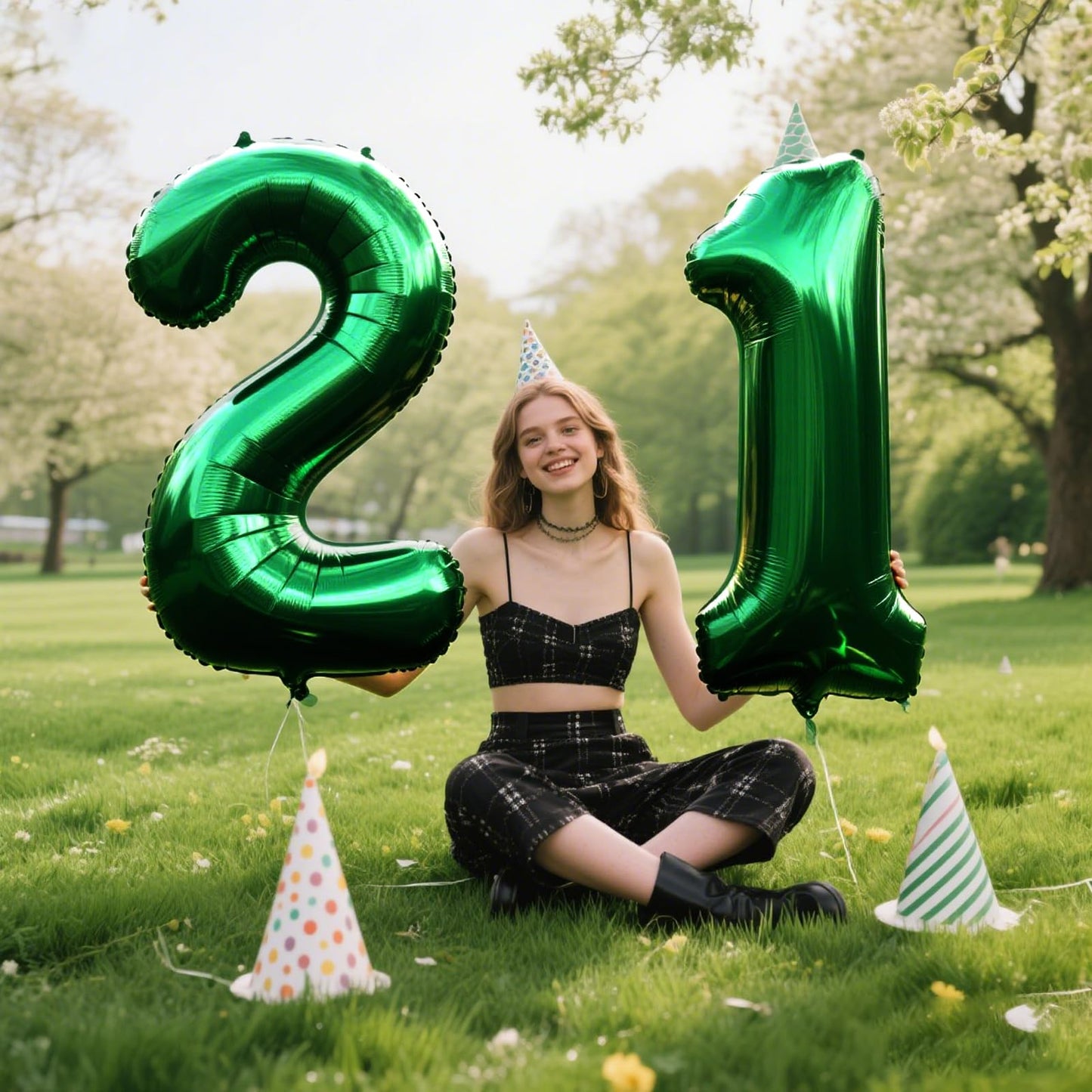 Kelfuoya 40-Inch Green Number 12 Digital Balloon – Jumbo Mylar Foil Balloon for Birthday Parties & Weddings