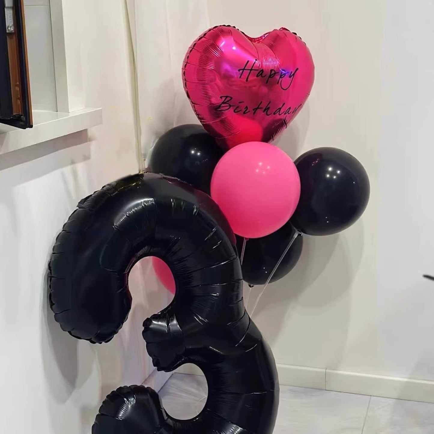 Kelfuoya 40-Inch Black Number 31 Balloon | Jumbo Mylar Foil Digital Balloon for Birthday & Anniversary