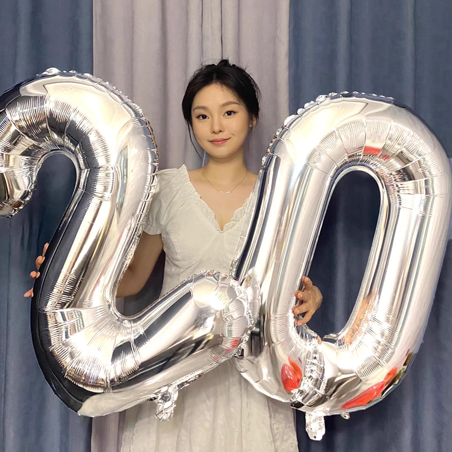 Kelfuoya 40-Inch Silver Foil Number 0 Balloon – Jumbo Digital Birthday & Anniversary Balloons