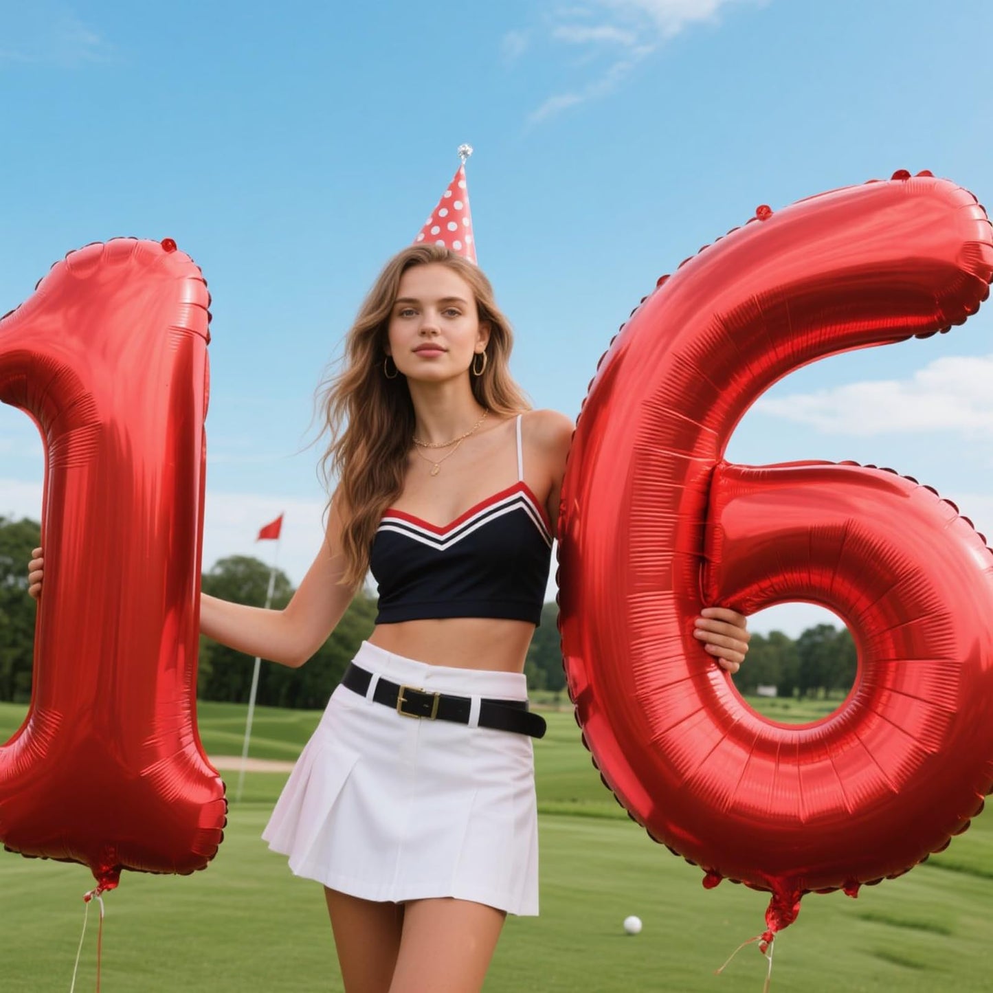 Kelfuoya 40 Inch Red Number 16 Balloon – Jumbo Mylar Foil Balloons for Birthdays & Anniversaries