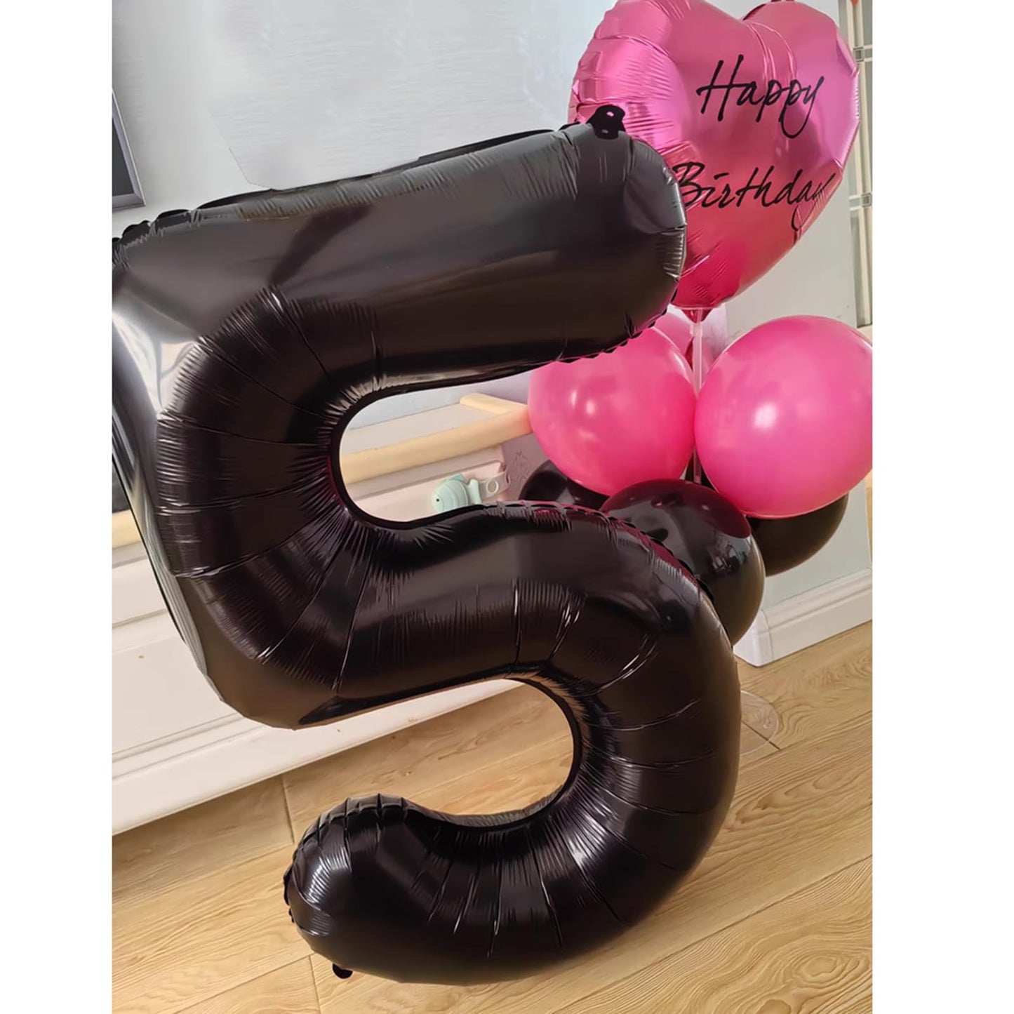Kelfuoya 40-Inch Black Number 50 Digital Balloon – Jumbo Mylar Foil 50th Birthday Decor