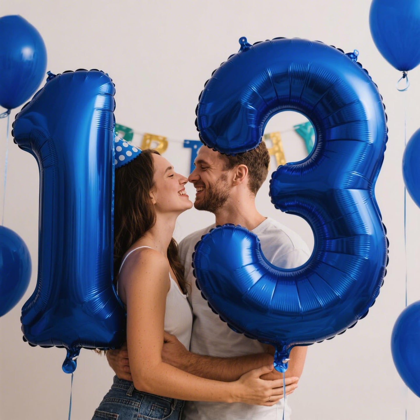 Kelfuoya 40-Inch Navy Blue Number 13 Balloon – Jumbo Mylar Foil for Birthday & Anniversary