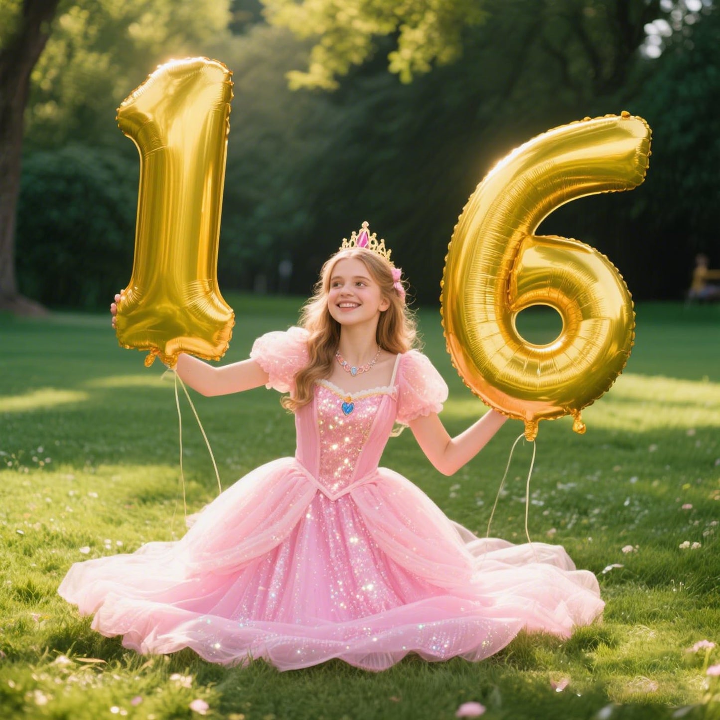 Kelfuoya 40-Inch Gold Number 16 Balloon – Jumbo Mylar Foil Birthday & Anniversary Balloon