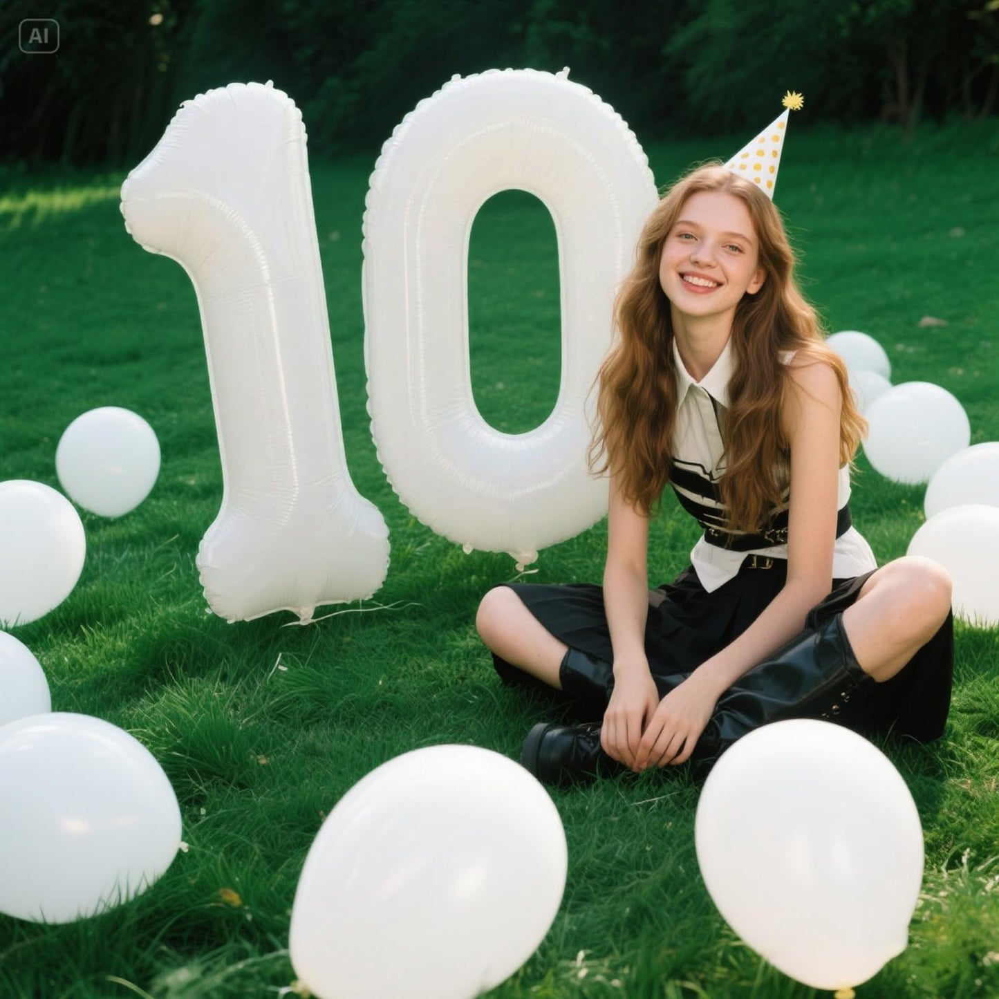 Kelfuoya 40 Inch White 0 Number Balloon – Giant Foil Party Balloon for Birthdays, Weddings, and Milestones