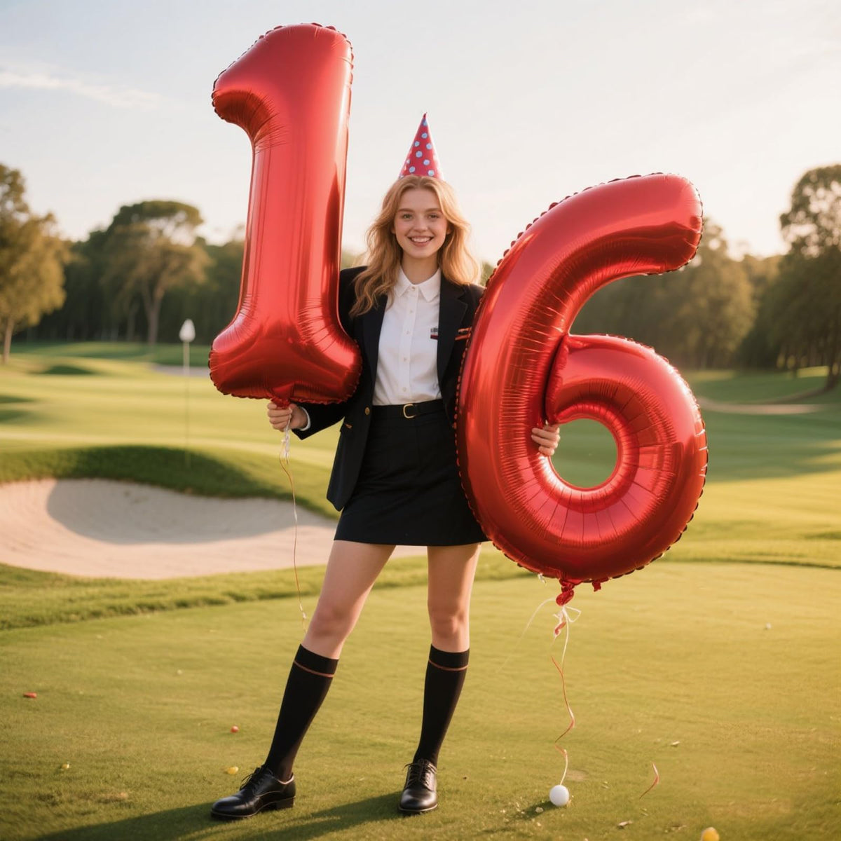 Kelfuoya 40 Inch Red Number 16 Balloon – Jumbo Mylar Foil Balloons for Birthdays & Anniversaries