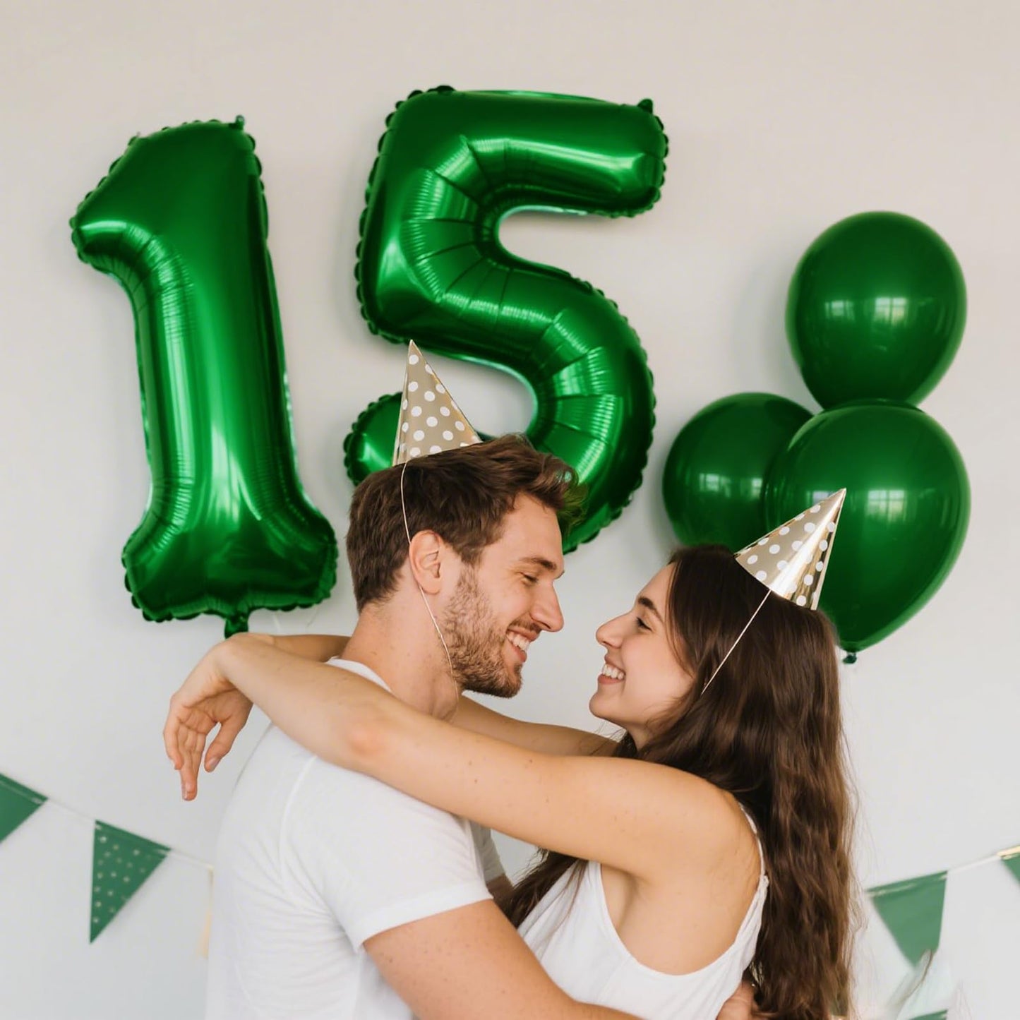 Kelfuoya 40-Inch Green Number 15 Balloon – Jumbo Mylar Foil Balloon for Birthday & Anniversary