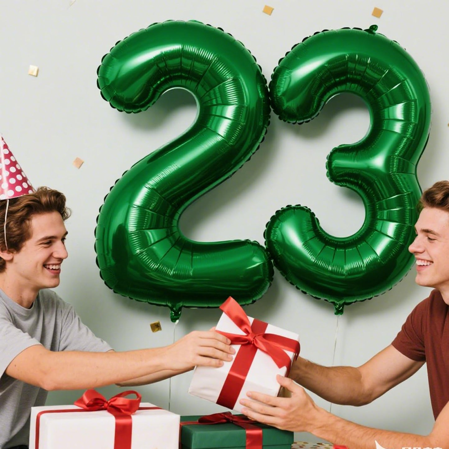 Kelfuoya 40-Inch Green Number 23 Balloon — Jumbo Mylar Foil Party Decor