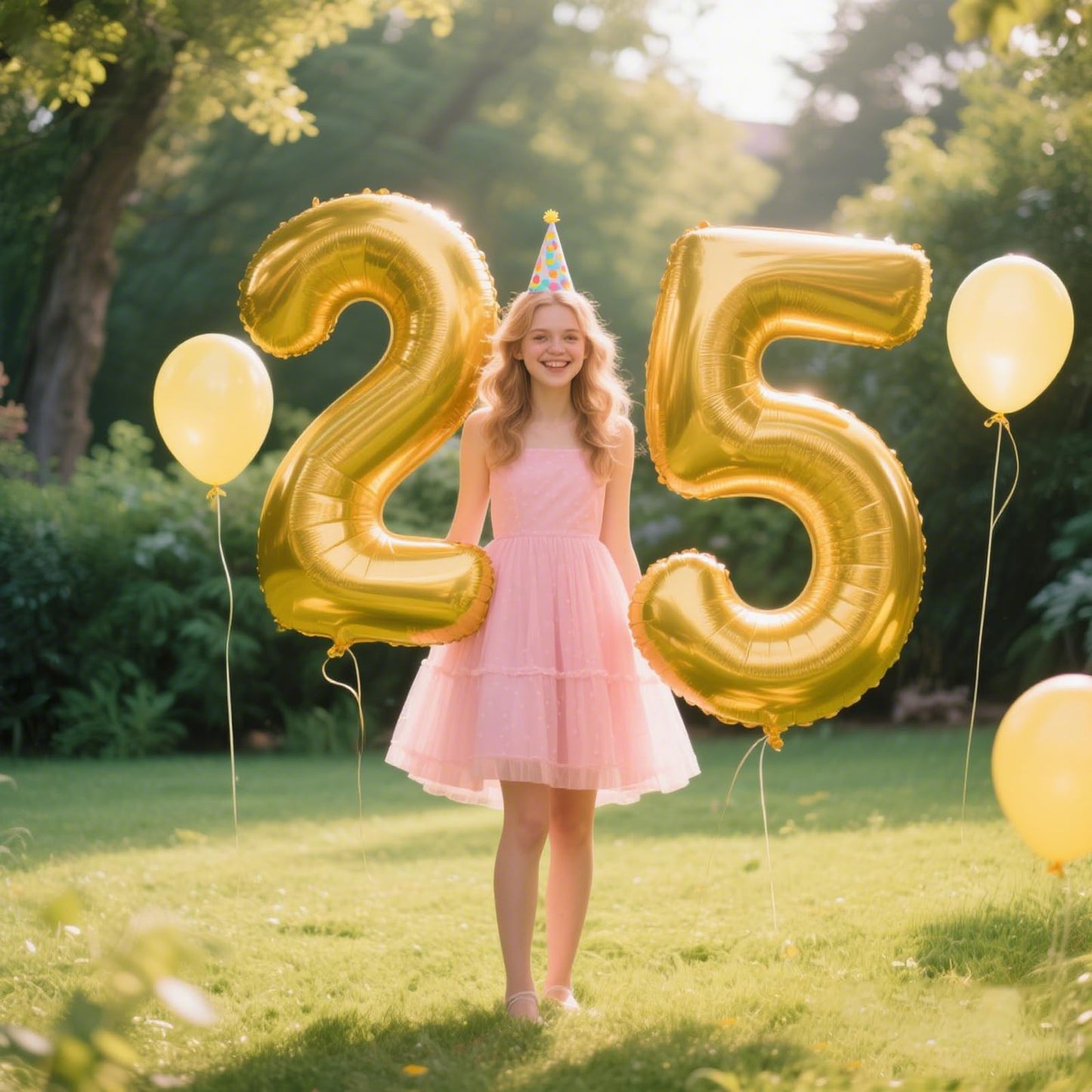 Kelfuoya 40-Inch Gold Number 25 Balloon – Jumbo Mylar Foil Helium Balloon for 25th Birthday & Anniversary