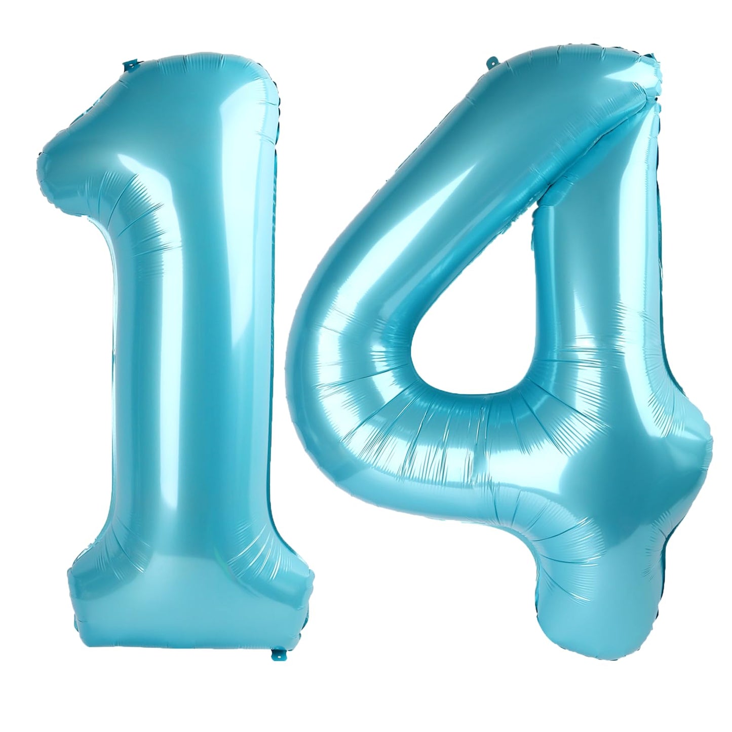 Kelfuoya 40-Inch Light Blue Number 14 Balloon – Jumbo Mylar Foil for Parties