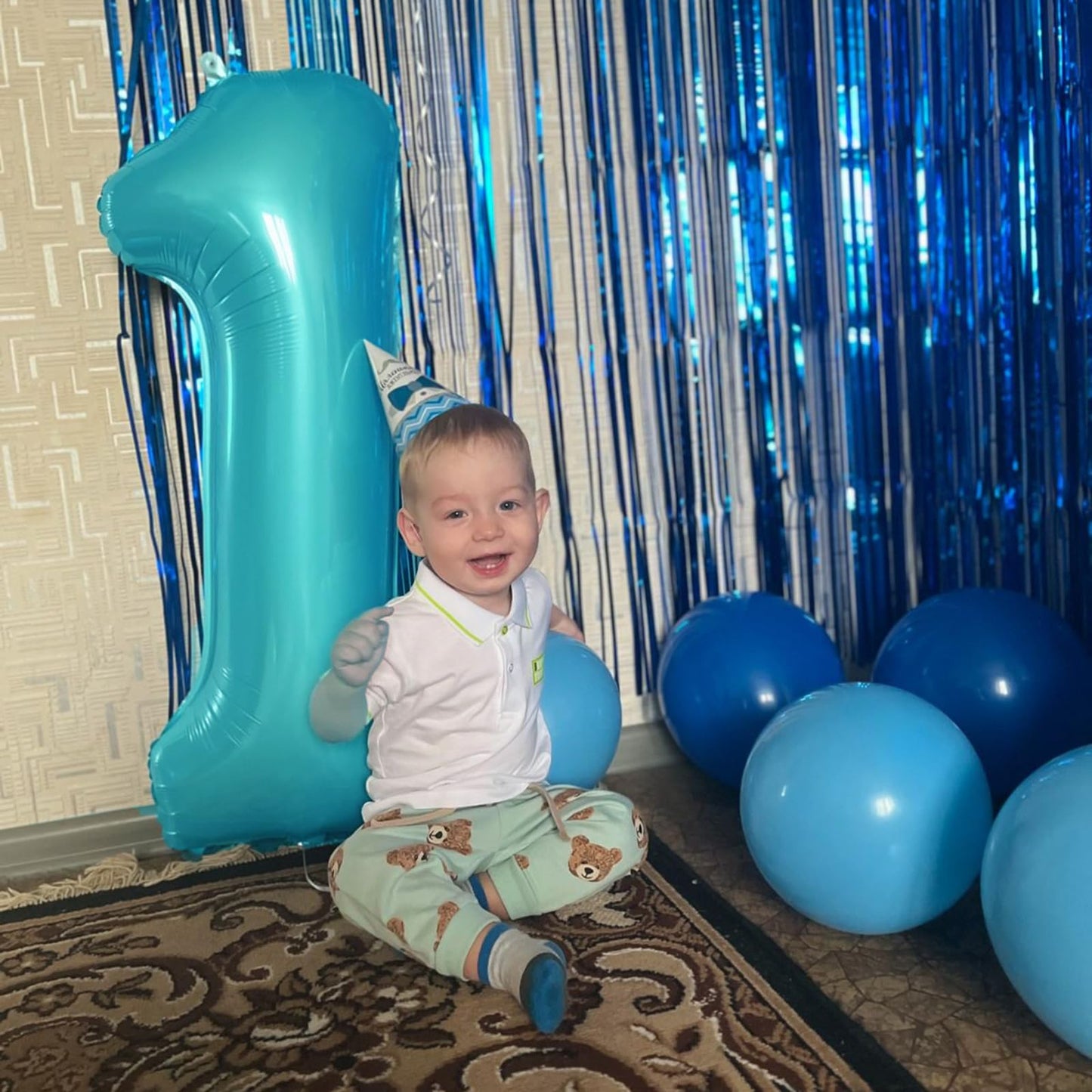 Kelfuoya 40 Inch Light Blue Number 17 Balloon | Jumbo Mylar Foil Balloon for Birthday & Anniversary