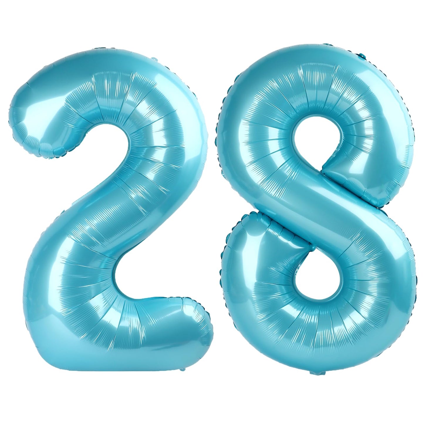 Kelfuoya 40-Inch Light Blue 28 Number Balloon – Jumbo Mylar Foil Balloon for Birthdays & Anniversary Parties