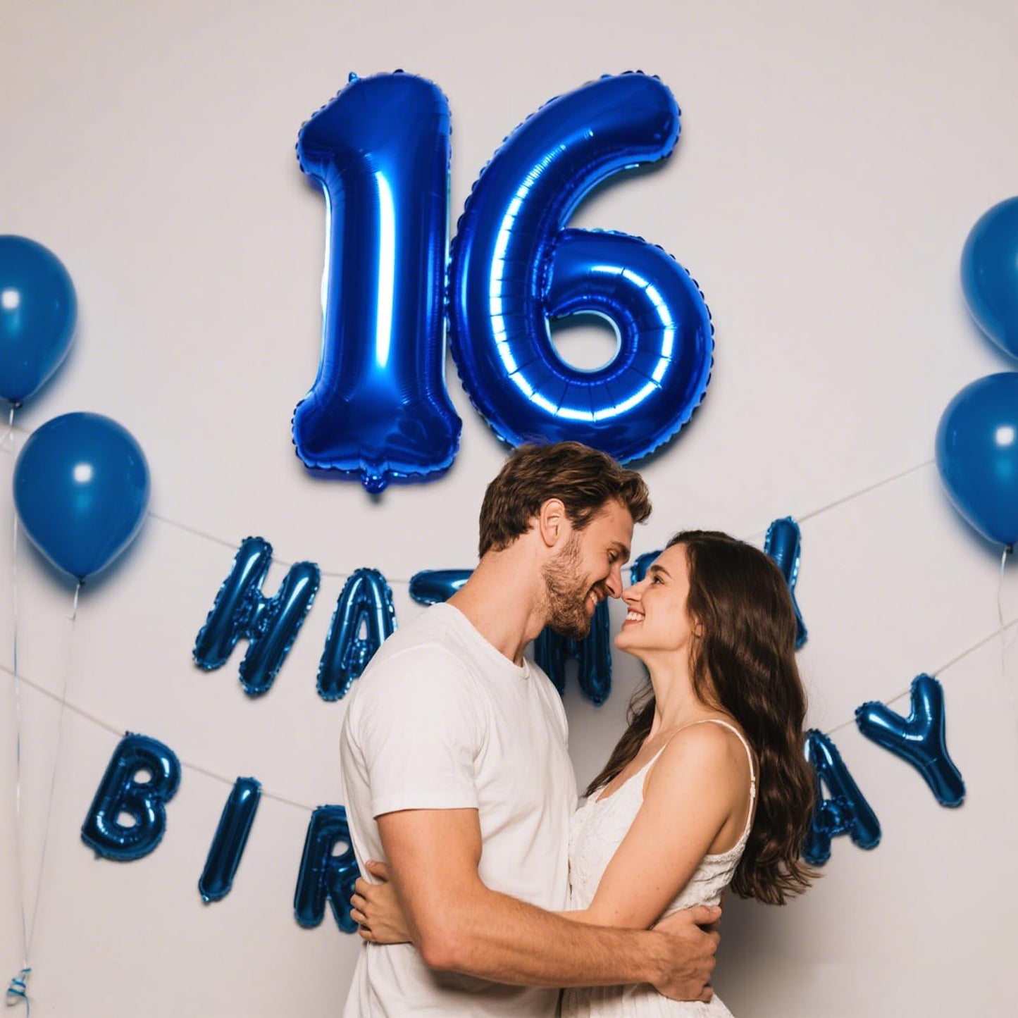Kelfuoya 40-Inch Navy Blue Number 16 Balloon – Jumbo Mylar Foil for Birthday & Anniversary