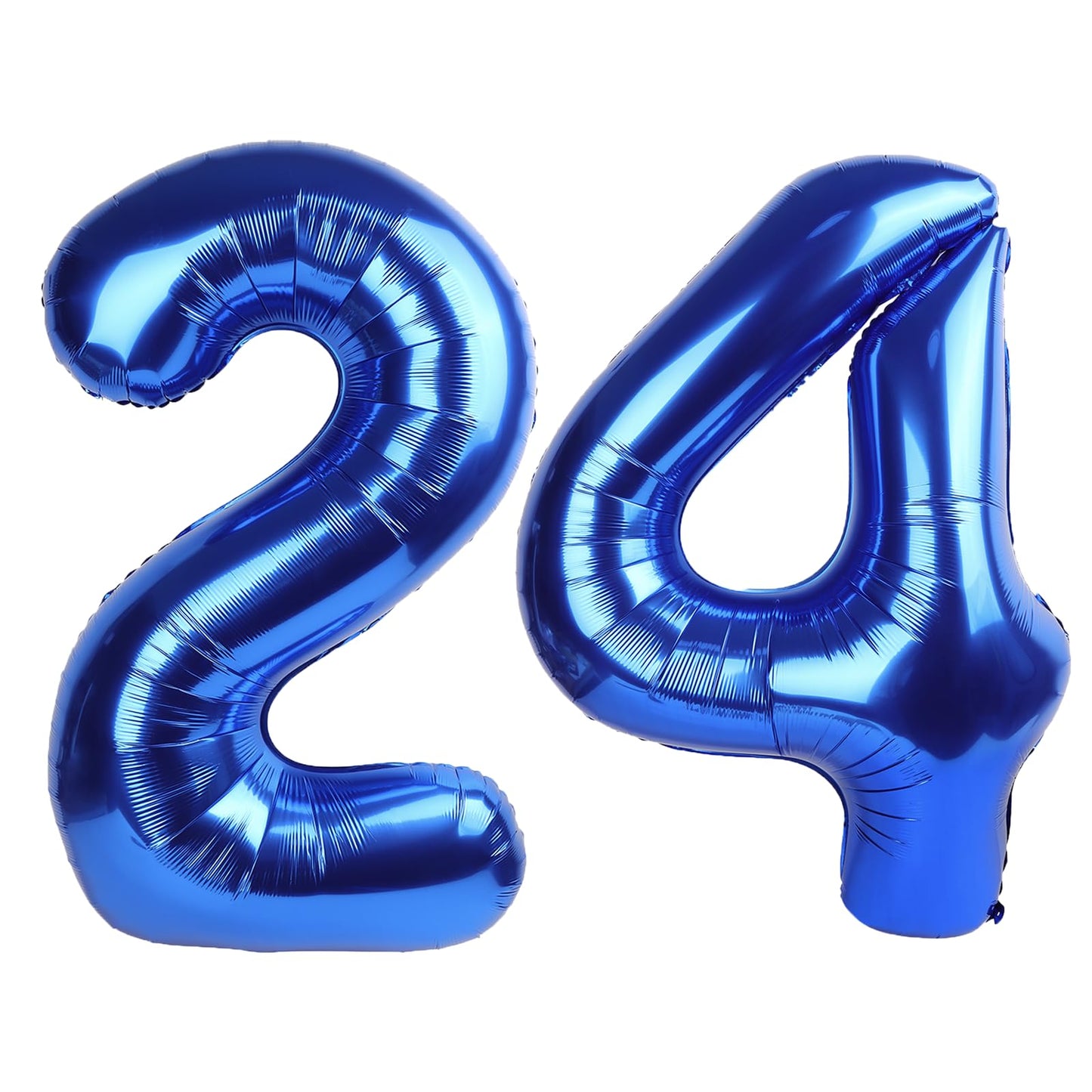 Kelfuoya 40-Inch Navy Blue Number 24 Balloon – Jumbo Mylar Foil Balloon for 24th Birthday and Anniversary