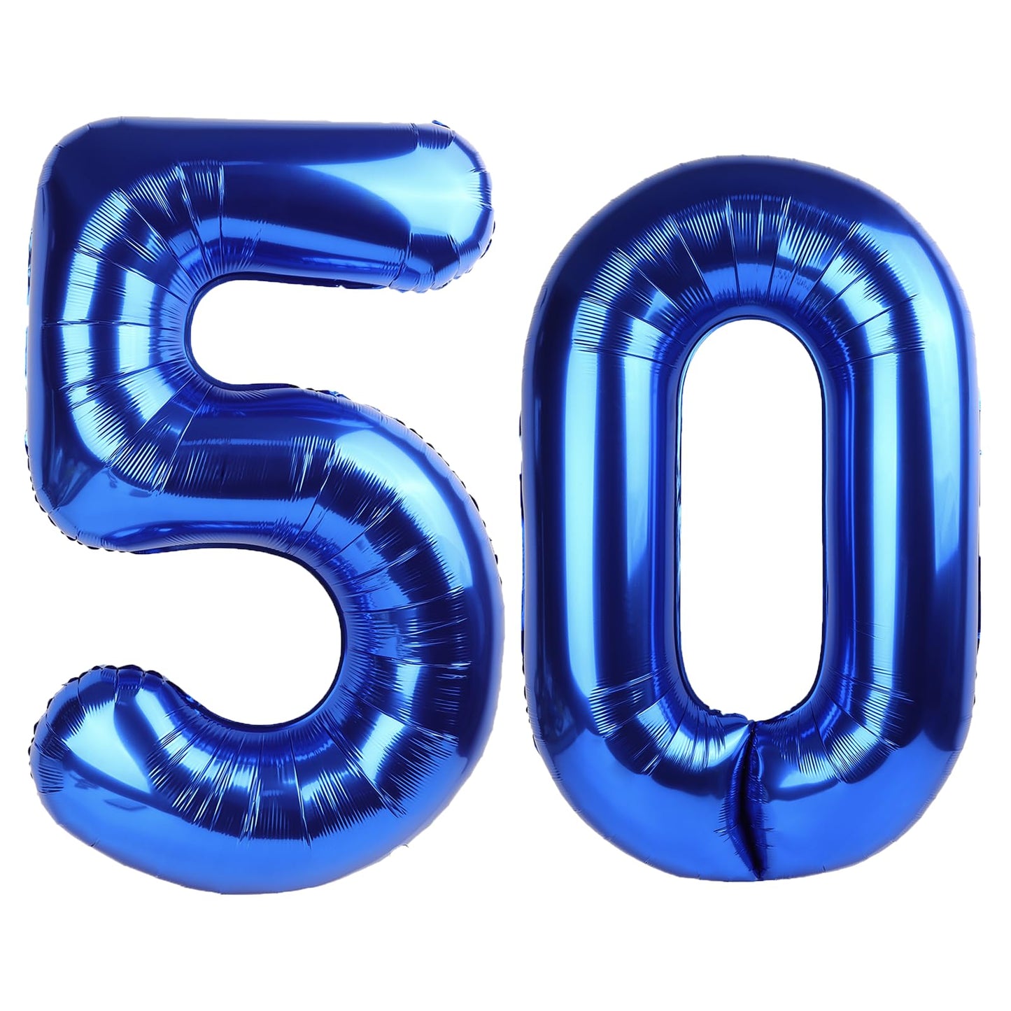 Kelfuoya 40-Inch Navy Blue Number 50 Digital Balloon – Jumbo Mylar Foil Balloon for Birthday, Wedding, Anniversary