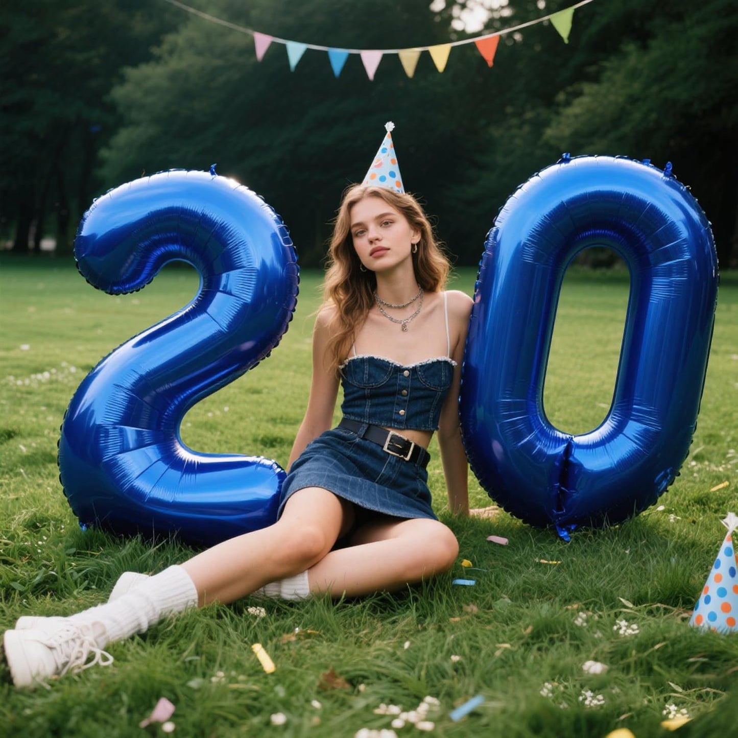 Kelfuoya 40-Inch Navy Blue Number 0 Foil Balloon – Giant Milestone Birthday Decor
